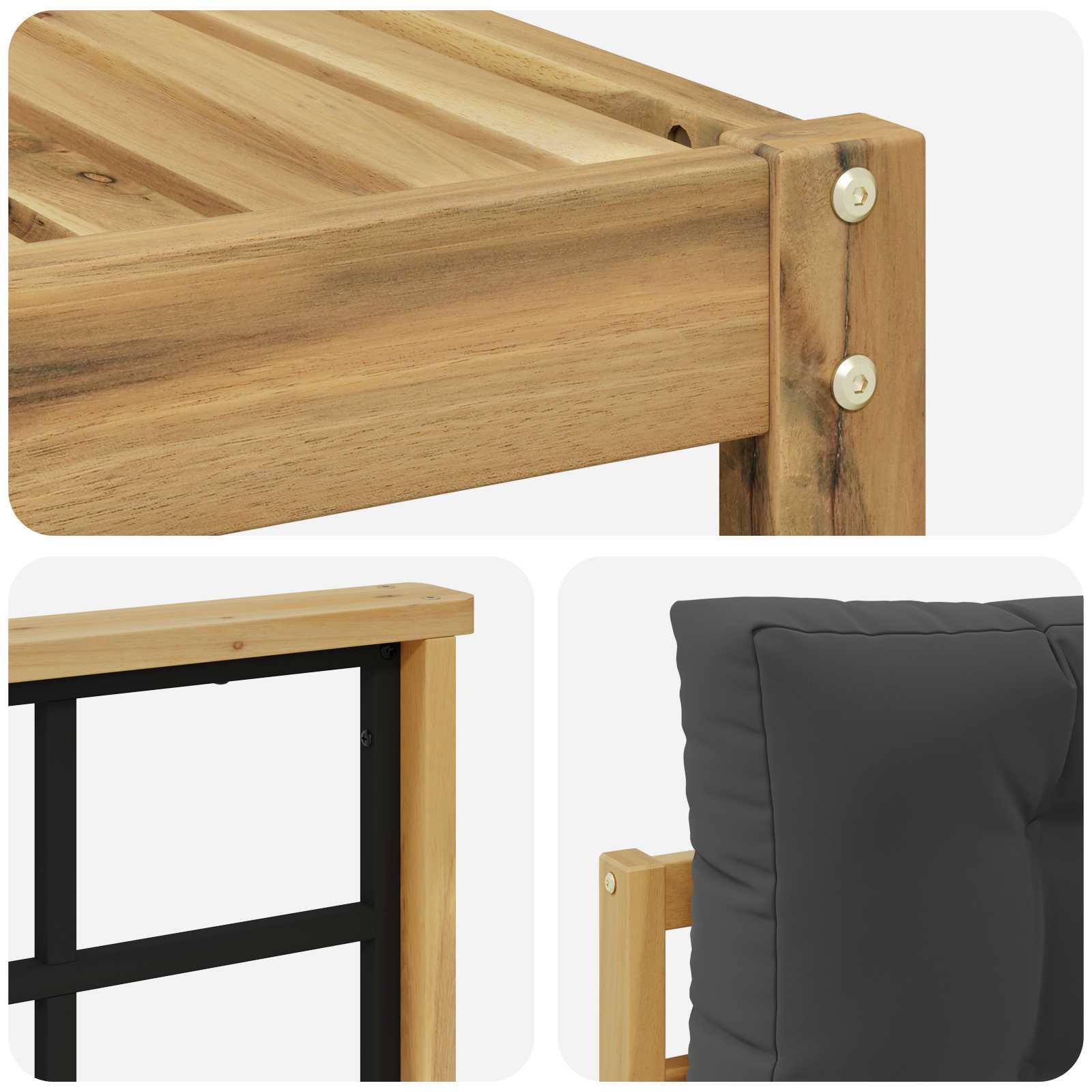 Buiten bankenset 7 pcs Wit en antracietkleurig – afbeelding 7