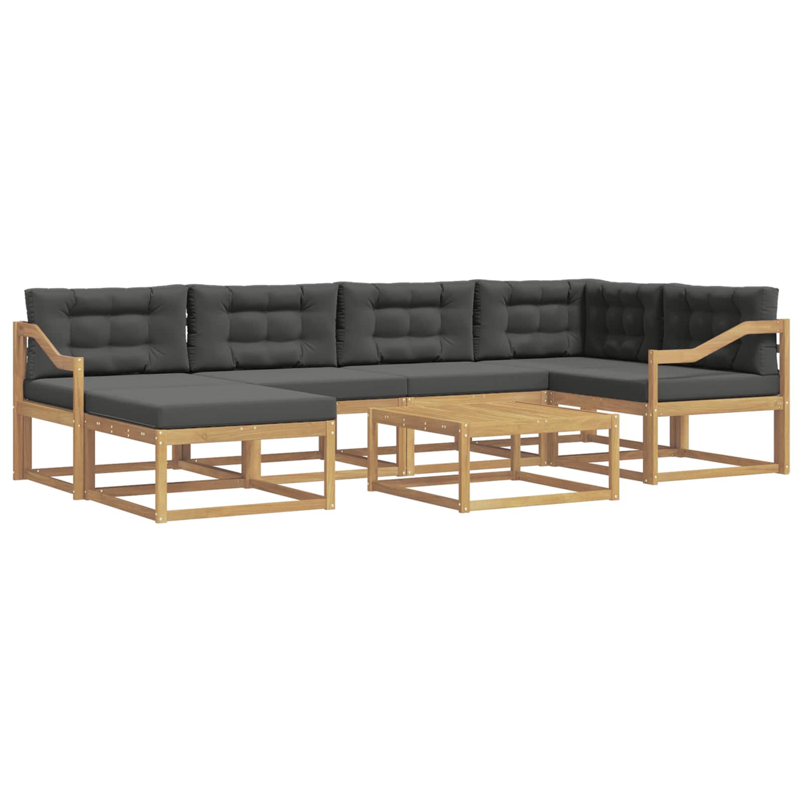 Buiten bankenset 7 pcs Wit en antracietkleurig – afbeelding 2
