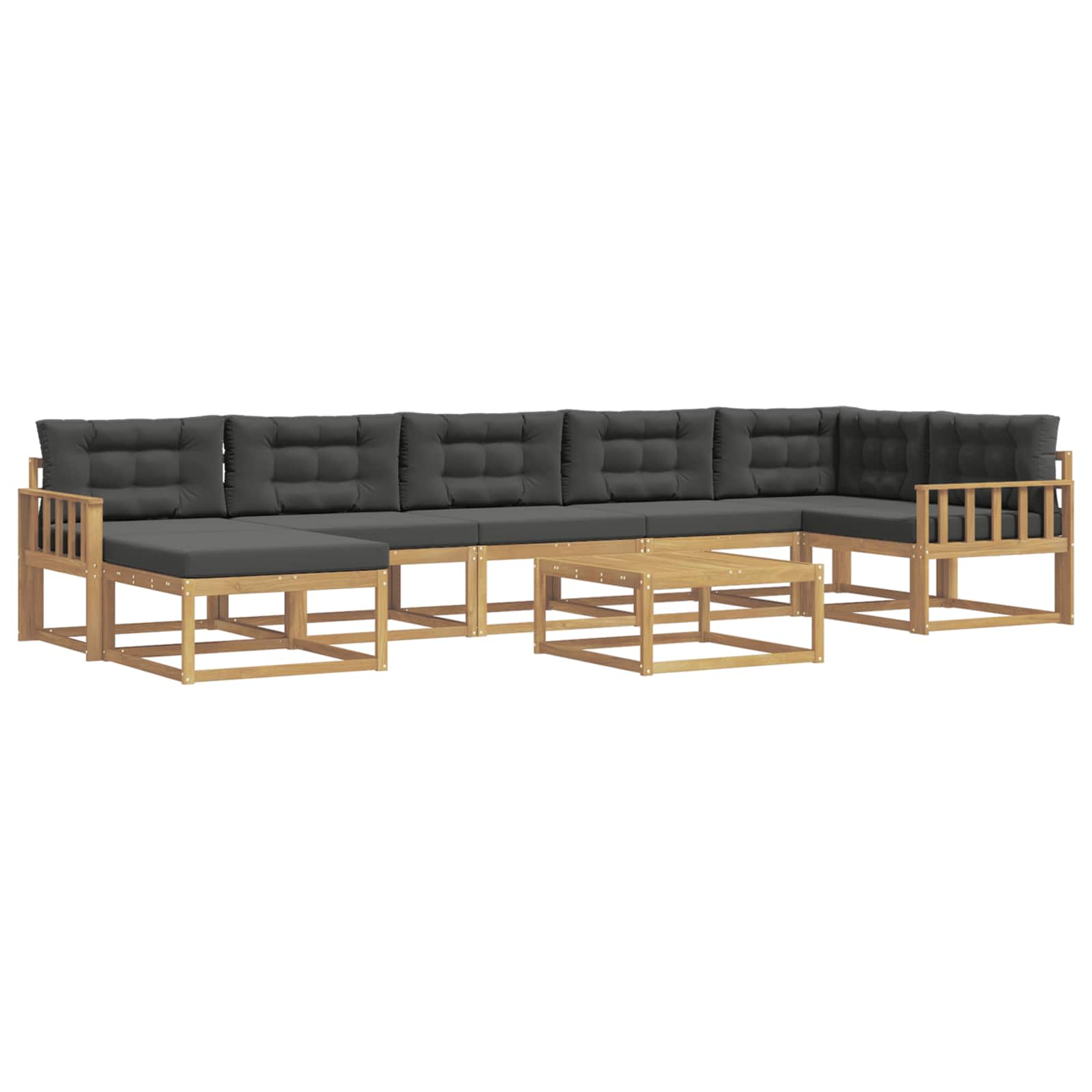 Buiten bankenset 8 pcs Wit en antracietkleurig – afbeelding 2