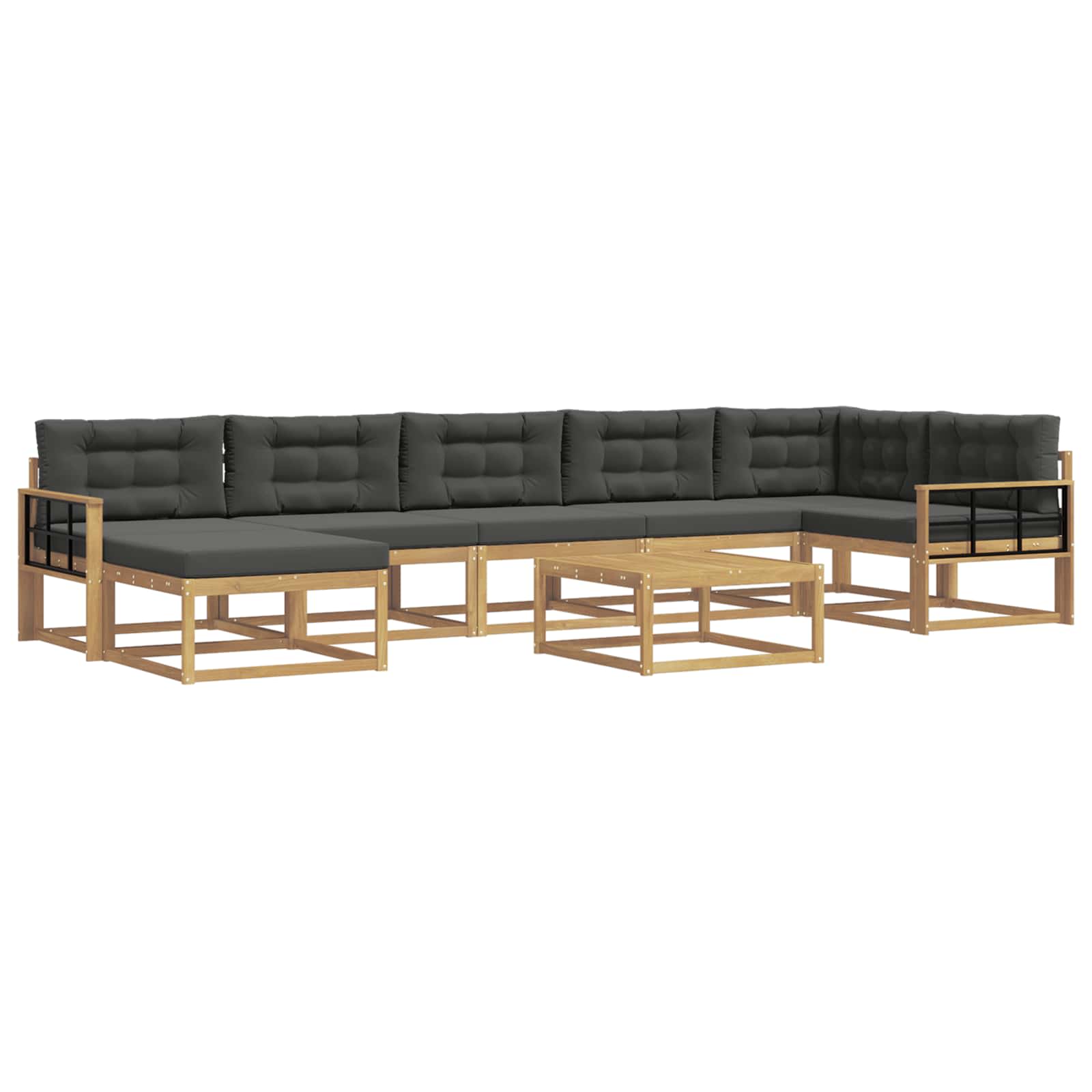 Buiten bankenset 8 pcs Wit en antracietkleurig – afbeelding 2