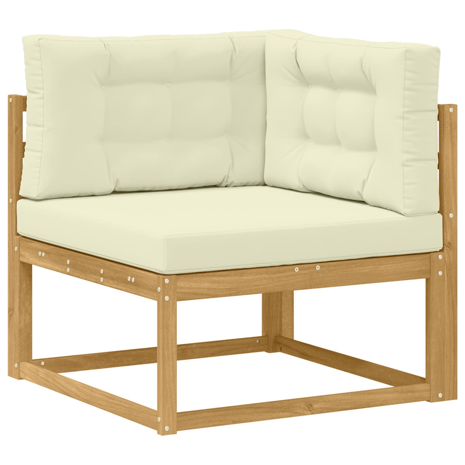 Buiten bankenset 8 pcs Wit en crèmekleurig – afbeelding 5