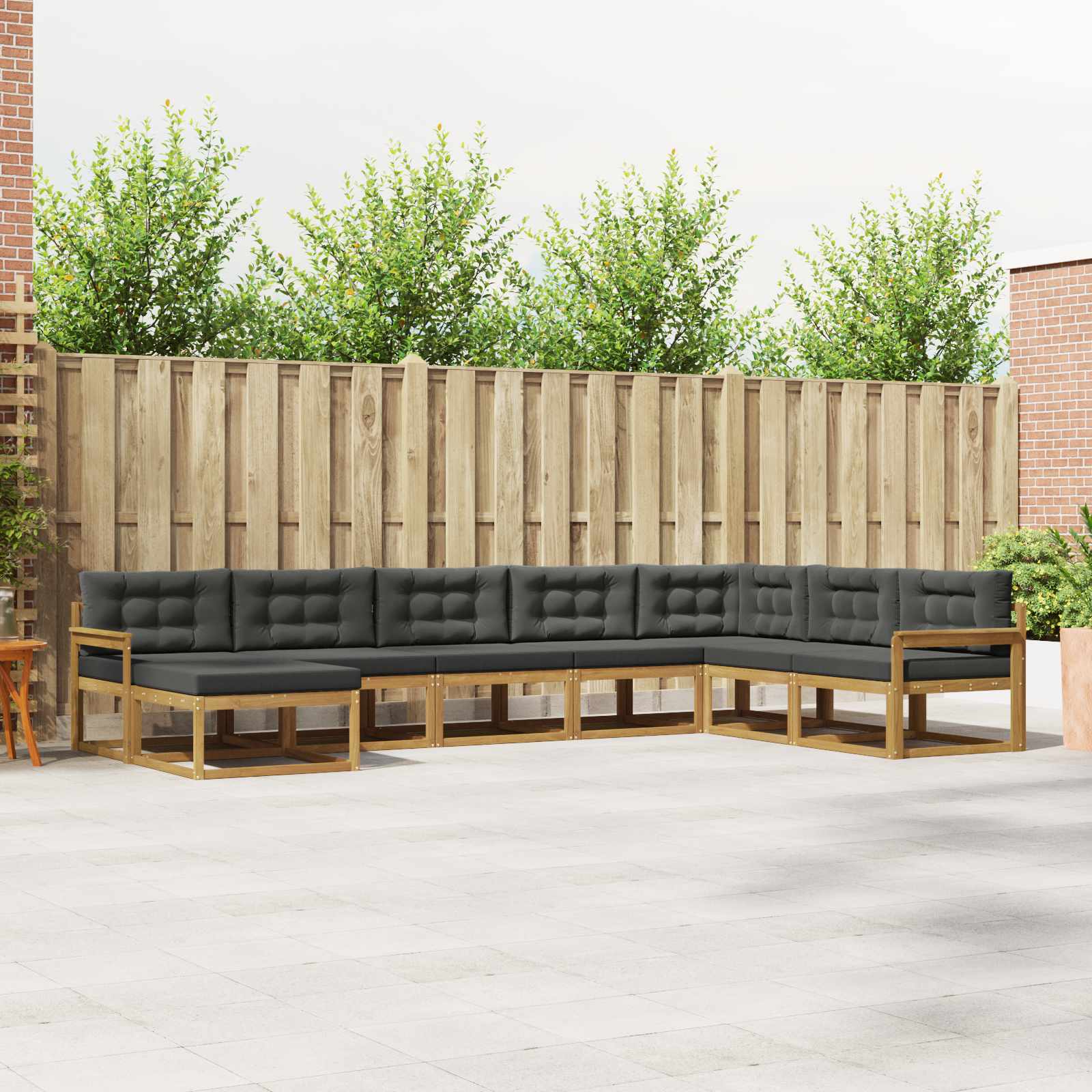Buiten bankenset 8 pcs Wit en antracietkleurig – afbeelding 1