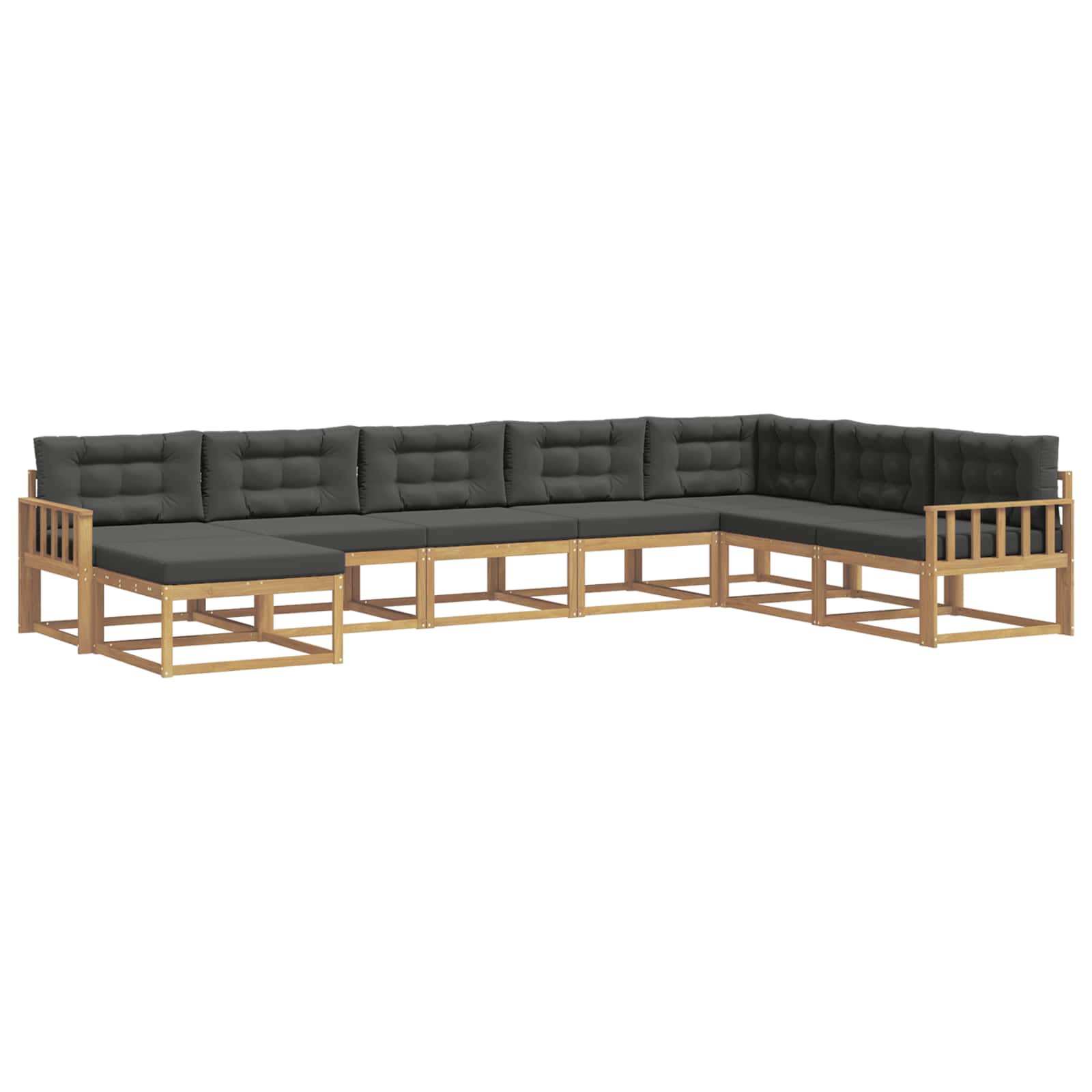 Buiten bankenset 8 pcs Wit en antracietkleurig – afbeelding 2