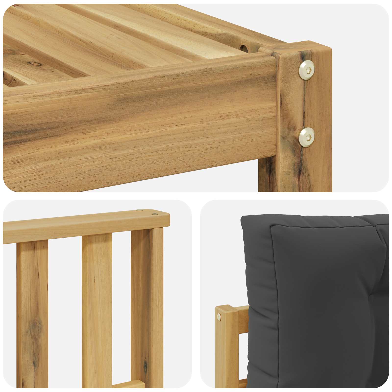 Buiten bankenset 8 pcs Wit en antracietkleurig – afbeelding 6