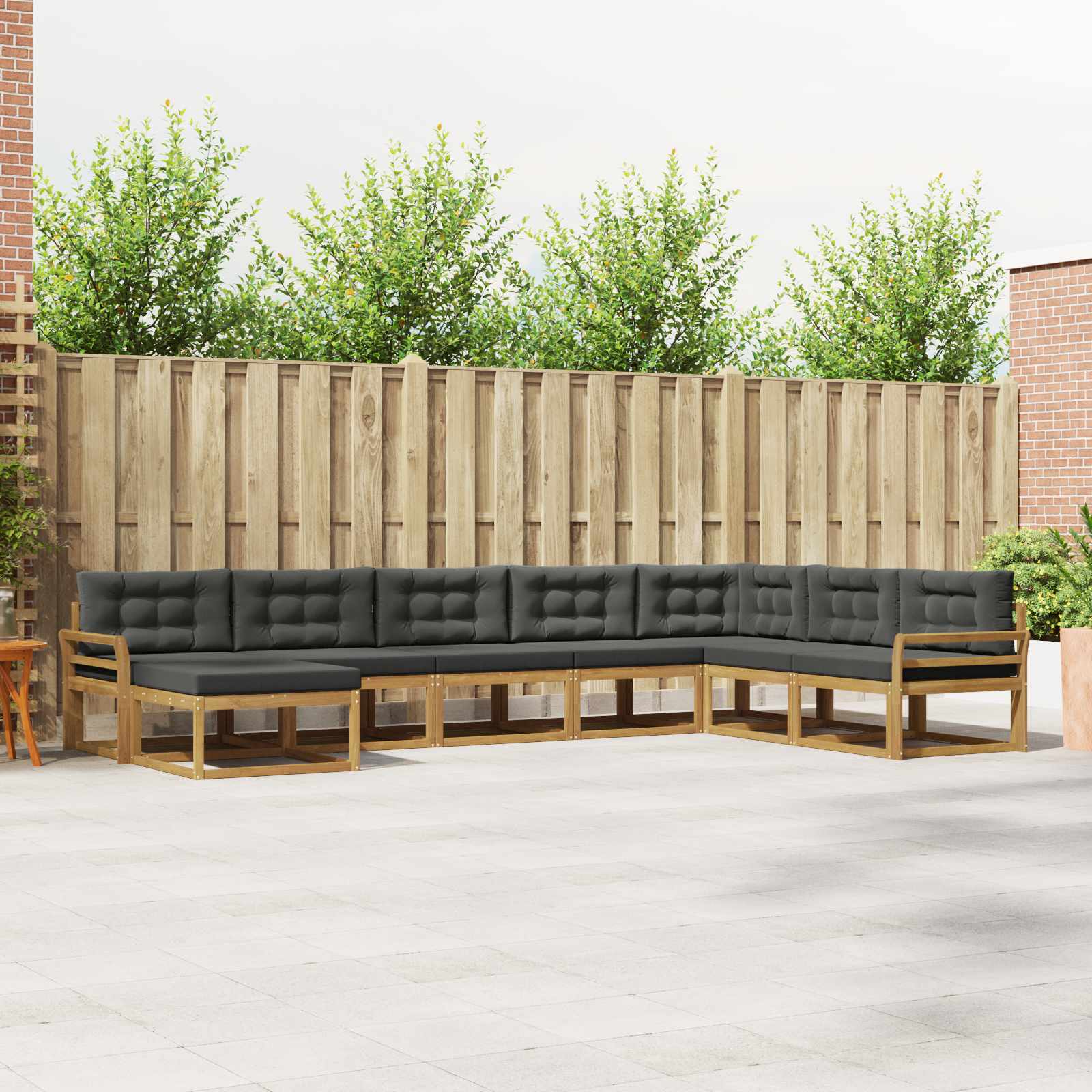 Buiten bankenset 8 pcs Wit en antracietkleurig – afbeelding 1