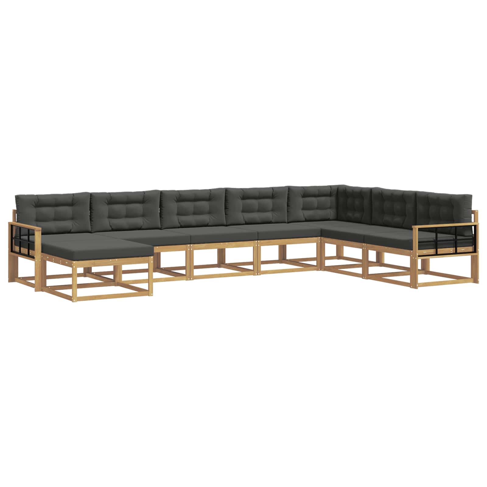 Buiten bankenset 8 pcs Wit en antracietkleurig – afbeelding 2