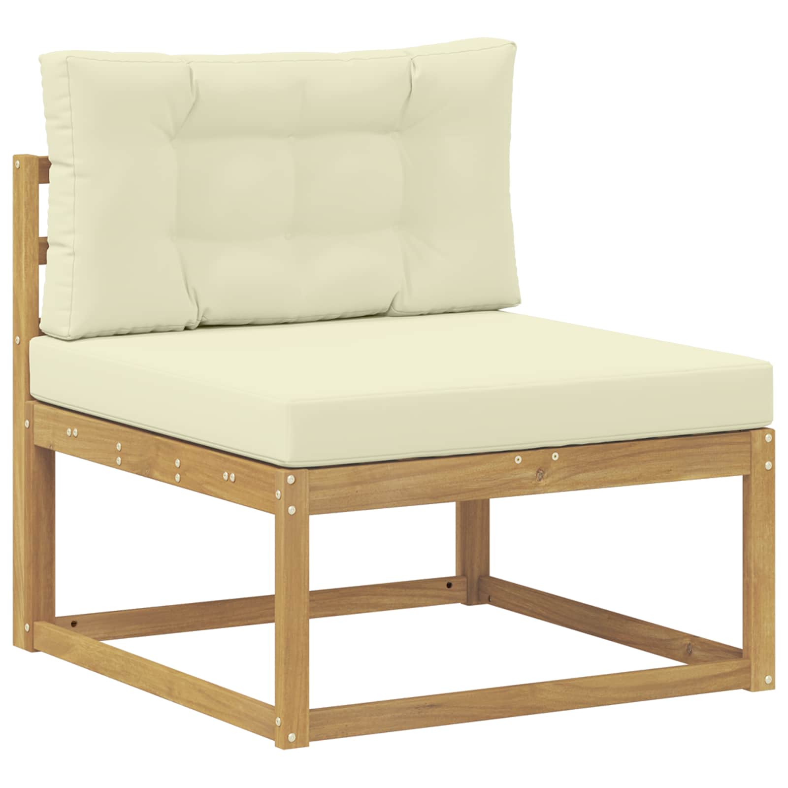 Buiten bankenset 8 pcs Wit en crèmekleurig – afbeelding 3