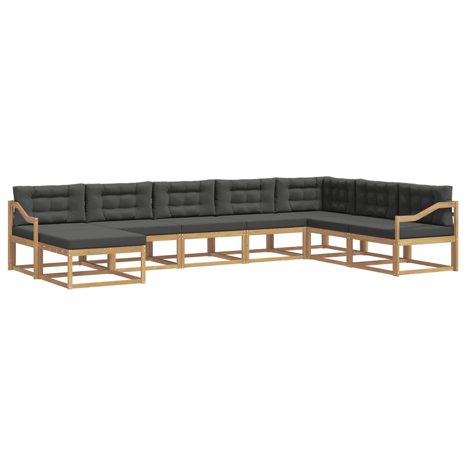 Buiten bankenset 8 pcs Wit en antracietkleurig – afbeelding 2