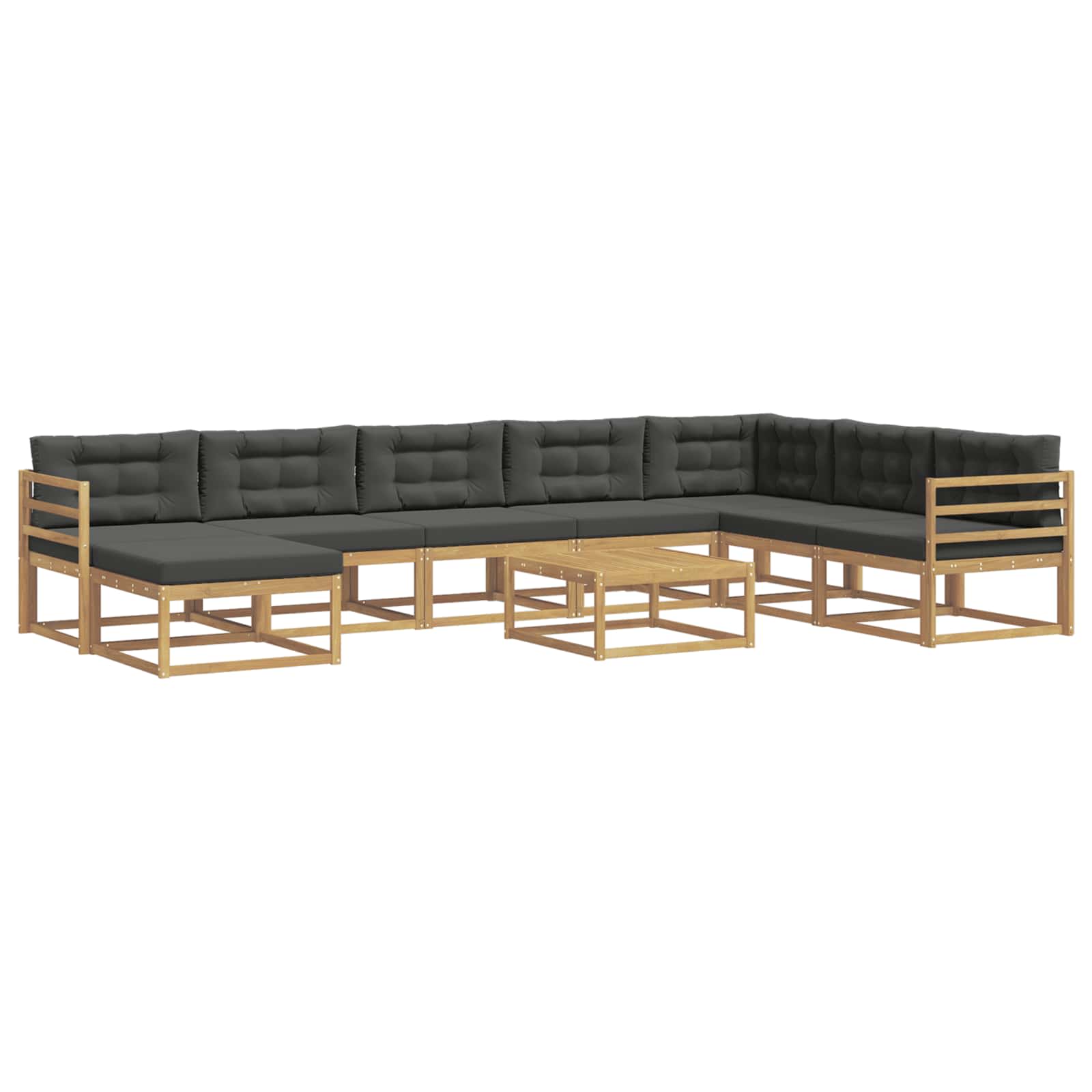 Buiten bankenset 9 pcs Wit en antracietkleurig – afbeelding 2