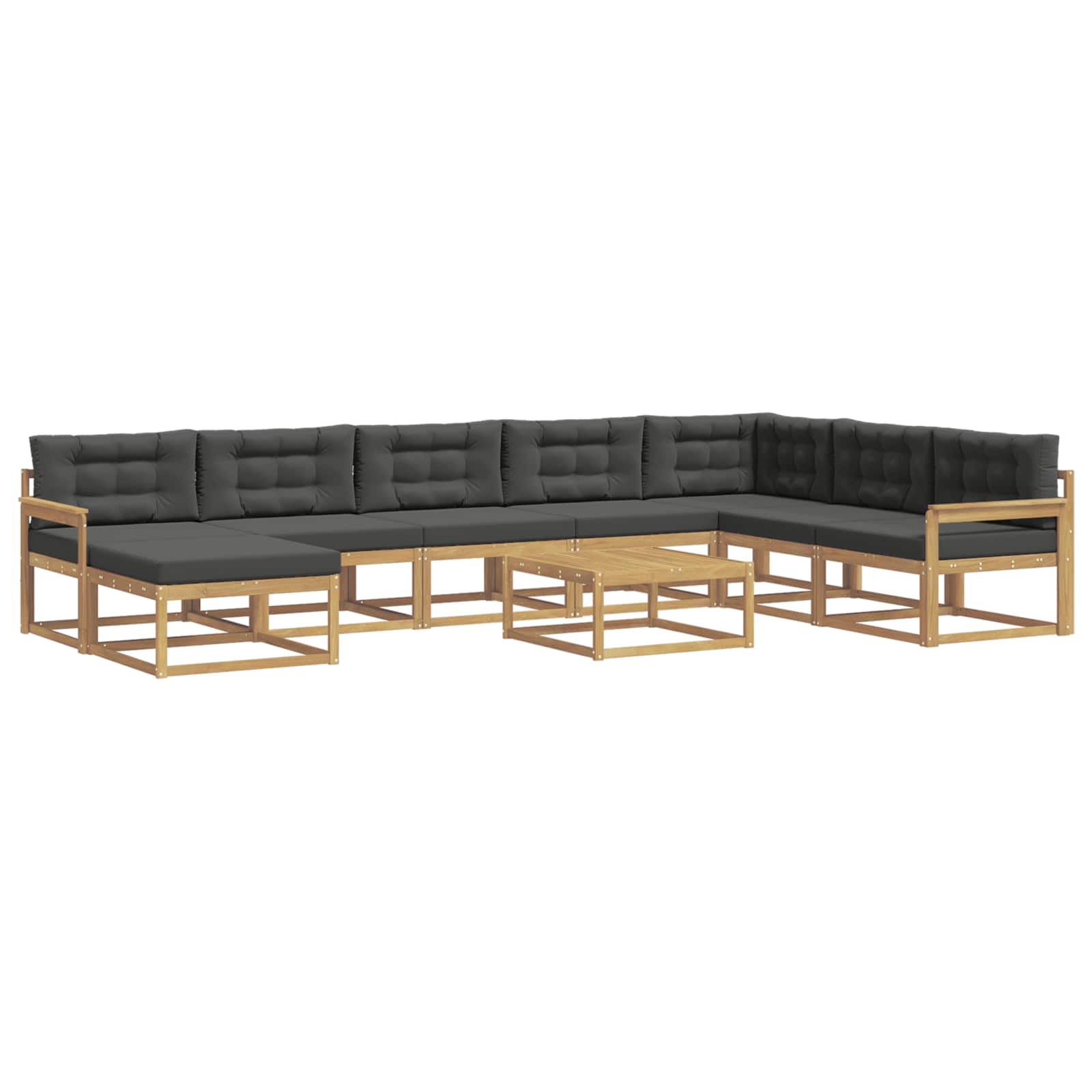 Buiten bankenset 9 pcs Wit en antracietkleurig – afbeelding 2