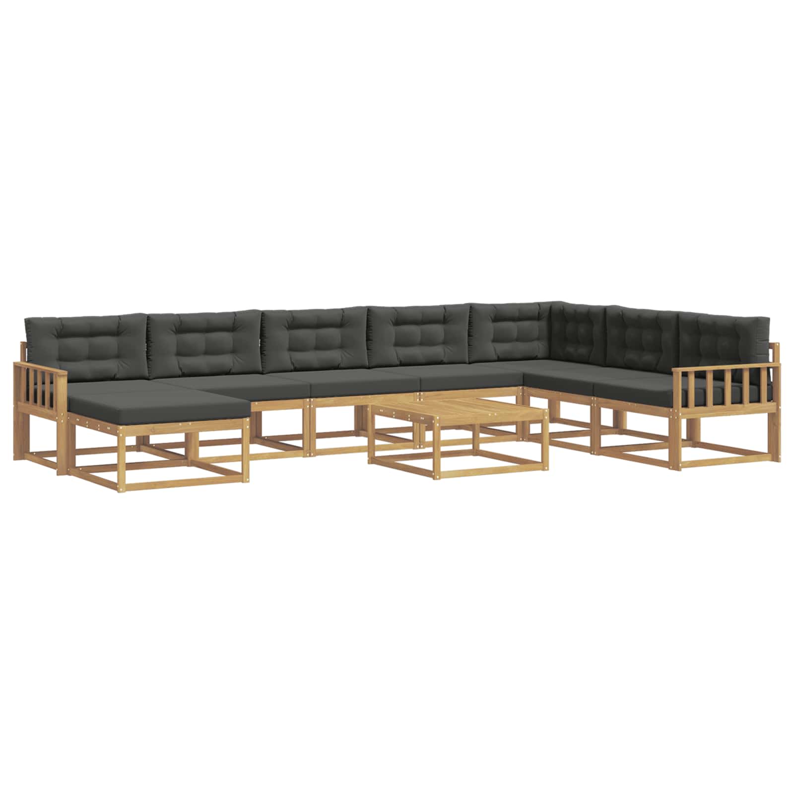 Buiten bankenset 9 pcs Wit en antracietkleurig – afbeelding 2