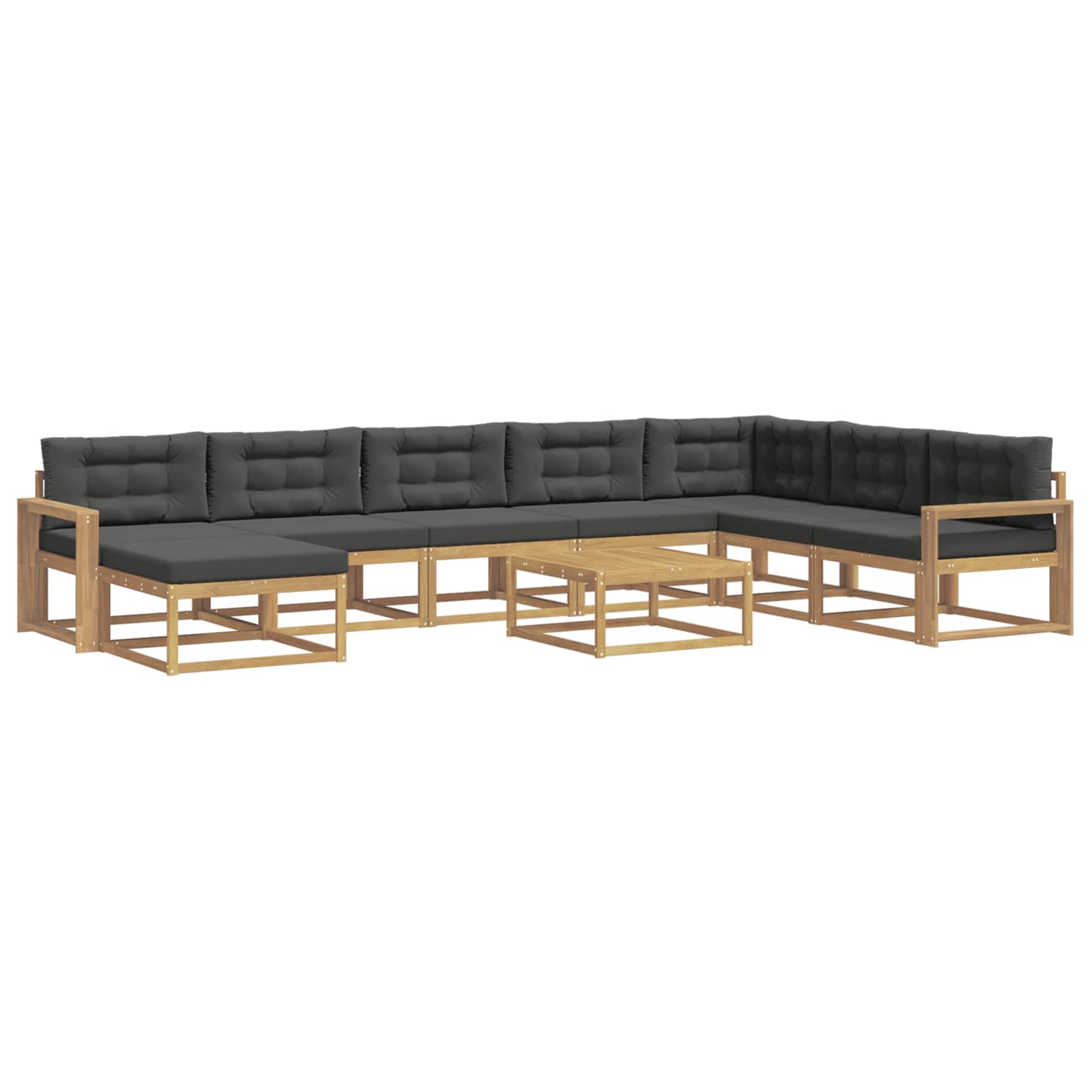 Buiten bankenset 9 pcs Wit en antracietkleurig – afbeelding 2