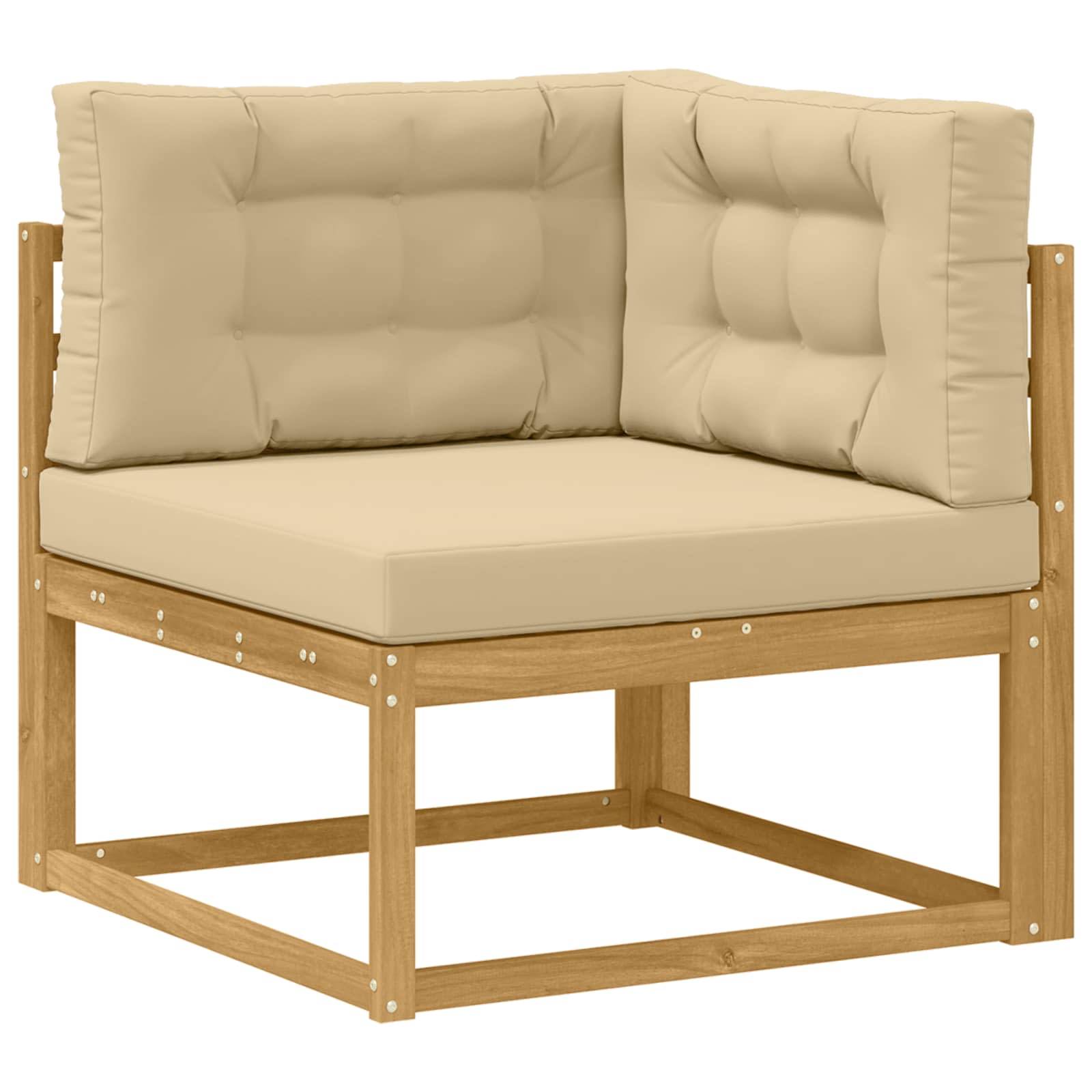 Buiten bankenset 9 pcs Wit en Beige – afbeelding 5