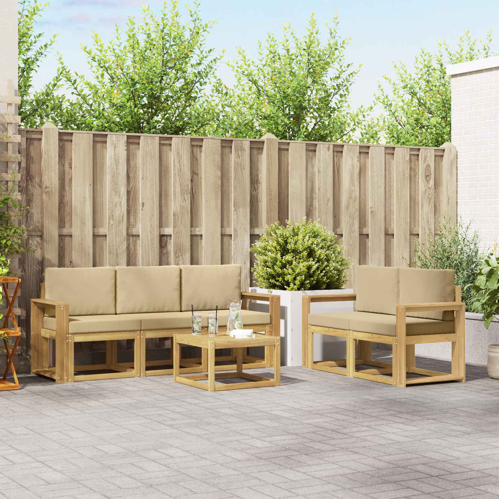 Buiten bankenset 6 pcs – afbeelding 1