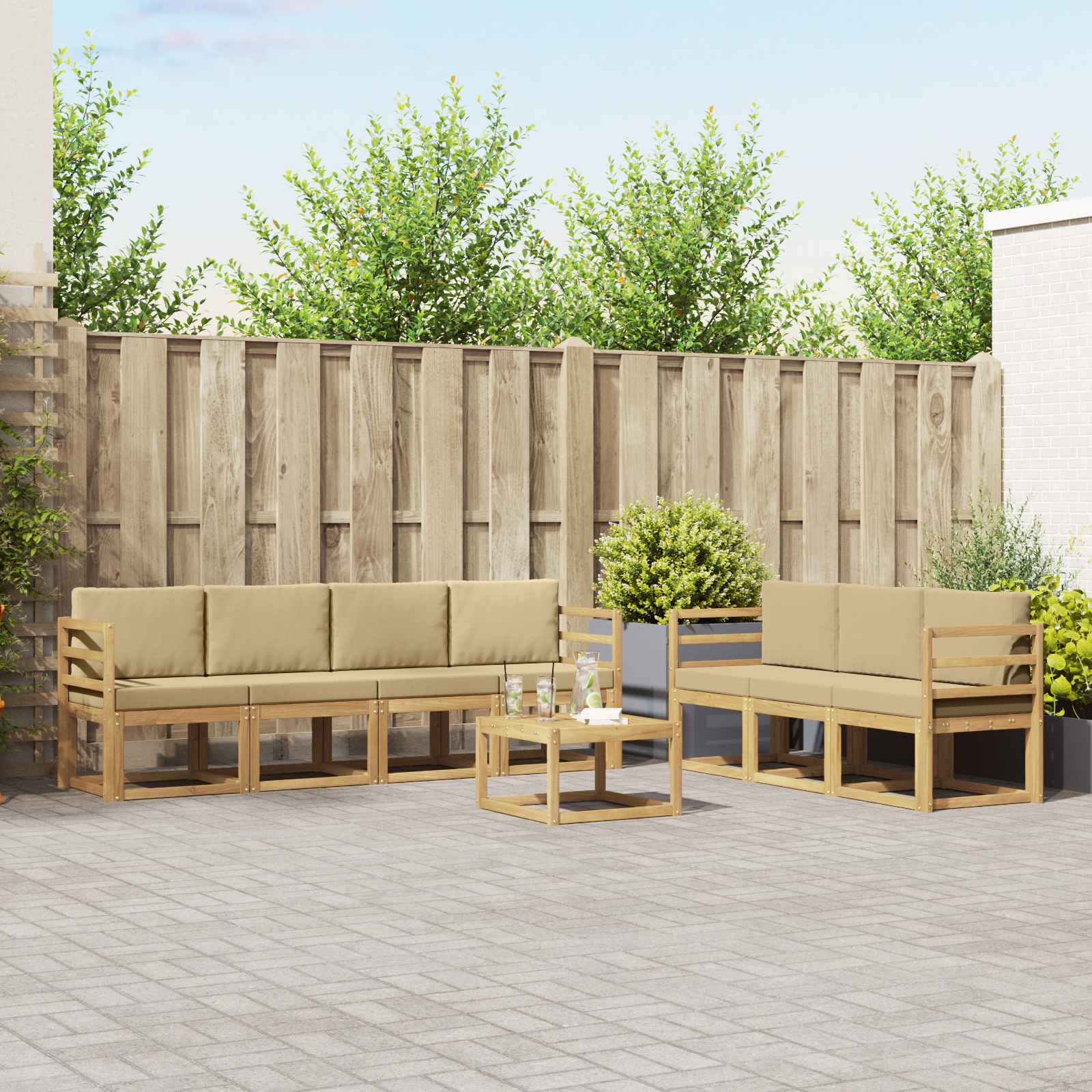 Buiten bankenset 7 pcs – afbeelding 1