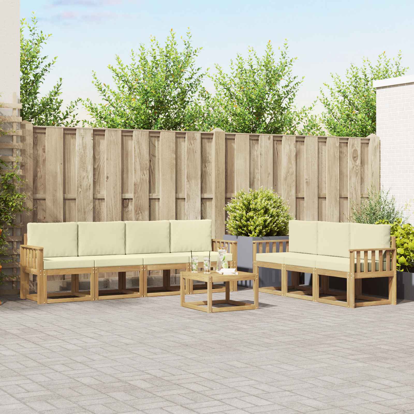 Buiten bankenset 7 pcs – afbeelding 1
