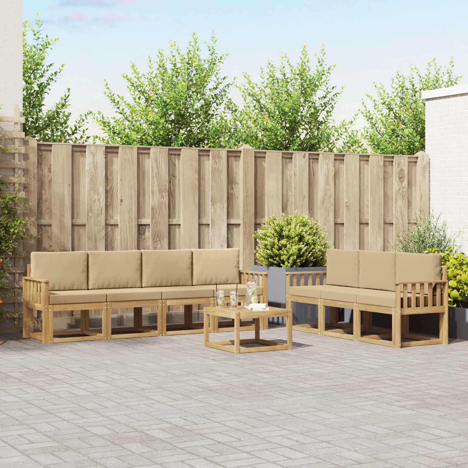 Buiten bankenset 7 pcs – afbeelding 1