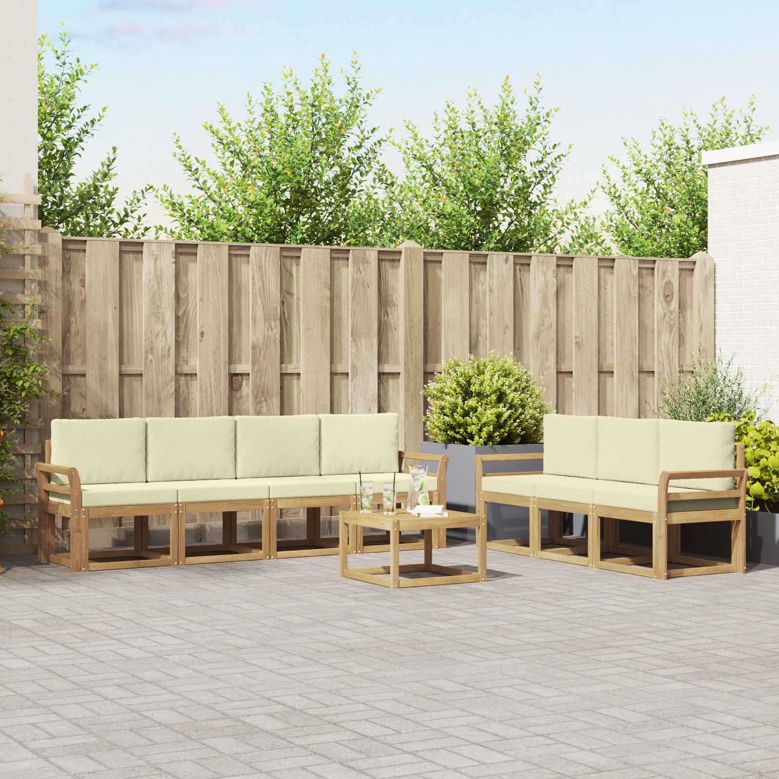 Buiten bankenset 7 pcs – afbeelding 1