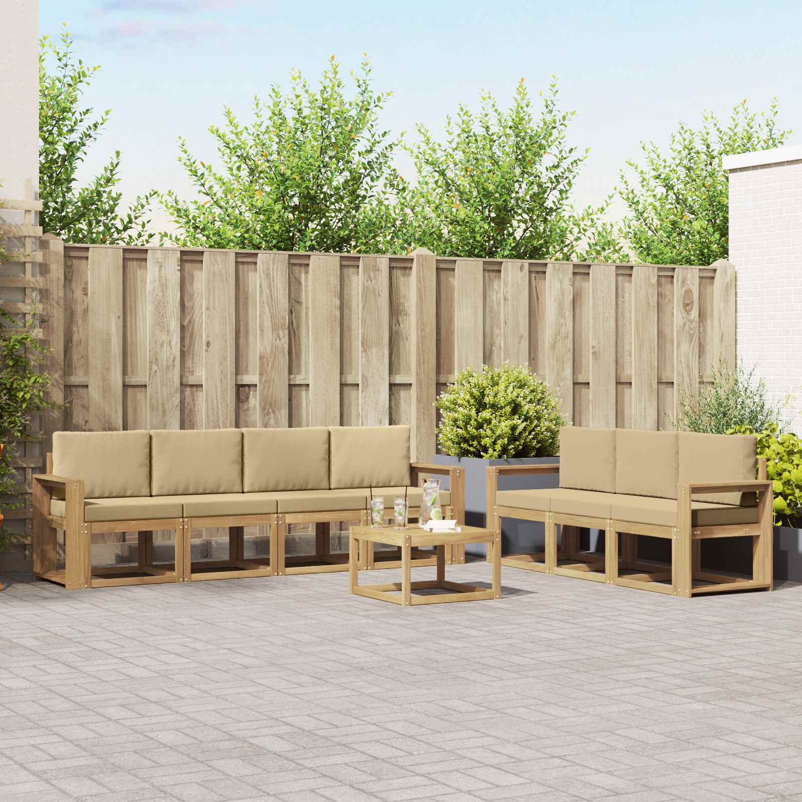 Buiten bankenset 7 pcs – afbeelding 1