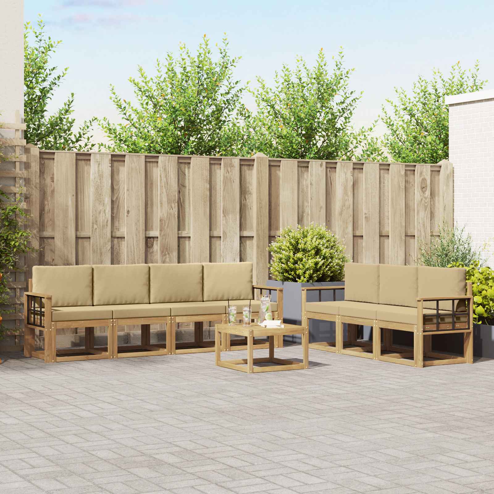 Buiten bankenset 7 pcs – afbeelding 1