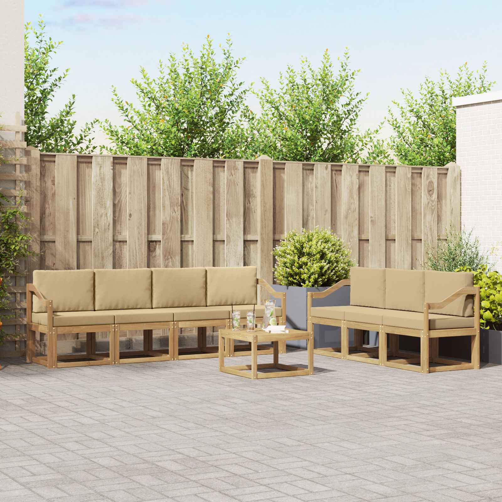 Buiten bankenset 7 pcs – afbeelding 1
