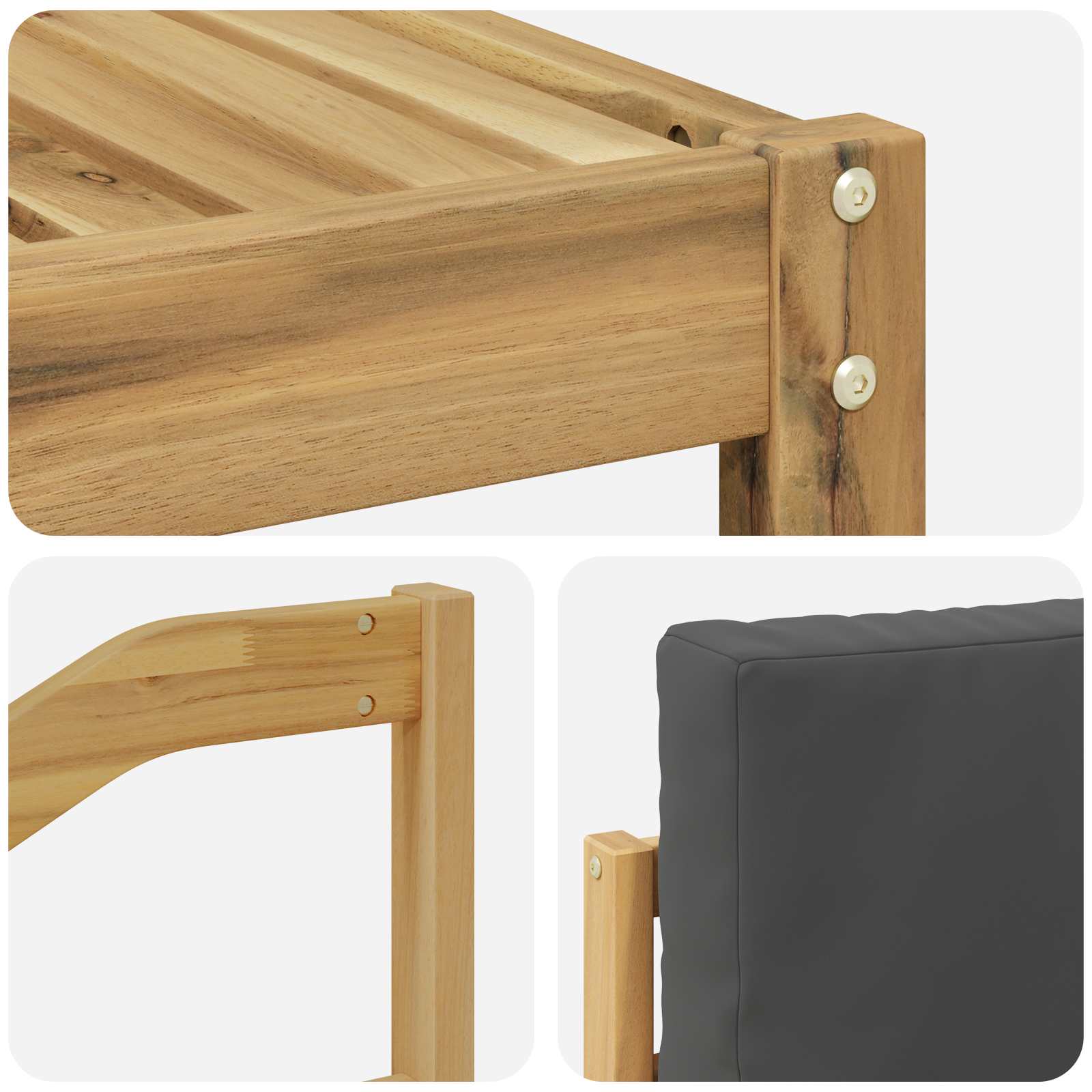 Buiten bankenset met kussen 9 pcs Wit en antracietkleurig – afbeelding 7