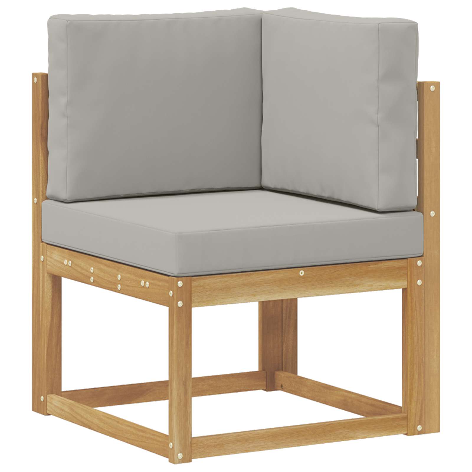 Buiten bankenset 4 Stuk Wit en Lichtgrijs Polyester – afbeelding 4