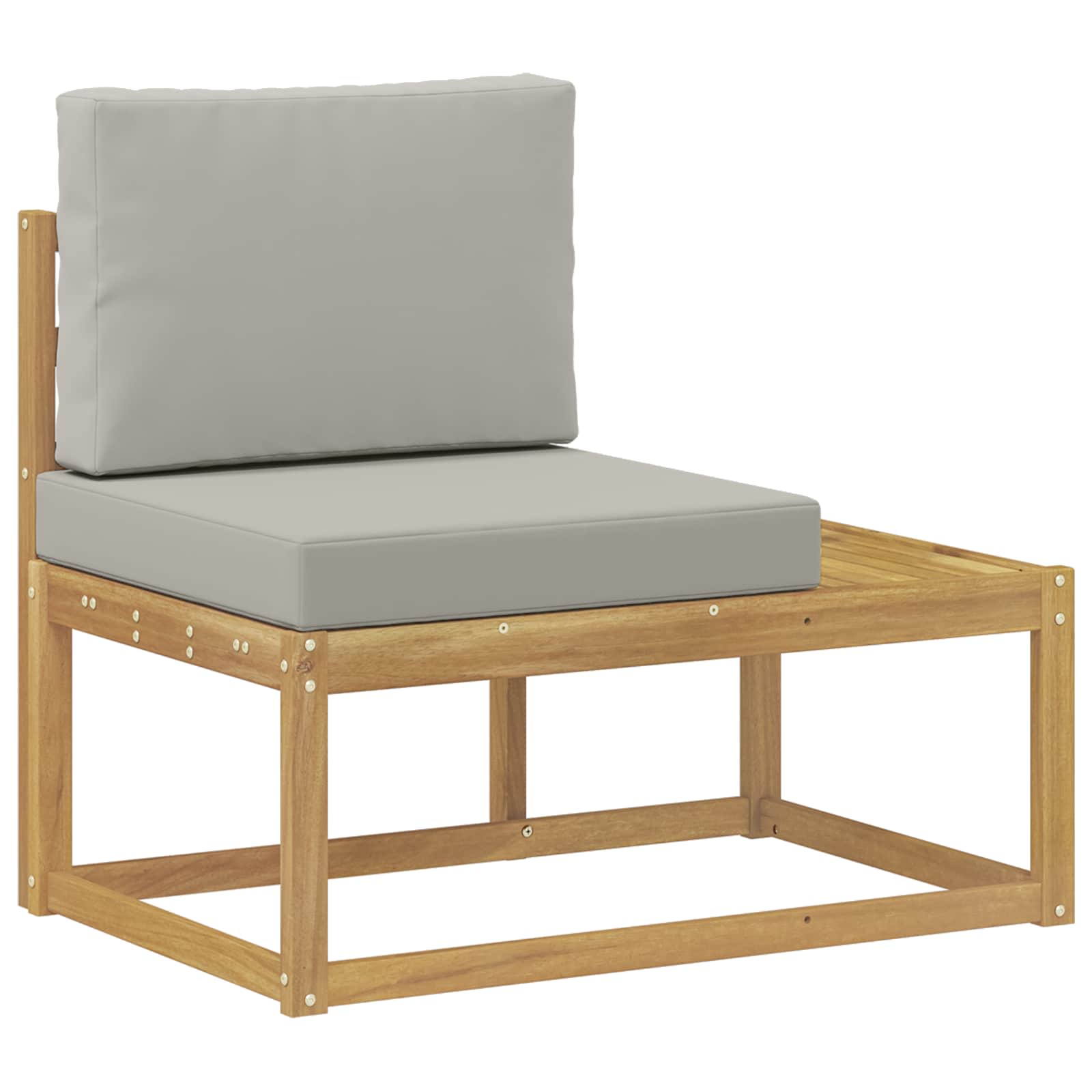 Buiten bankenset 4 Stuk Wit en Lichtgrijs Polyester – afbeelding 5