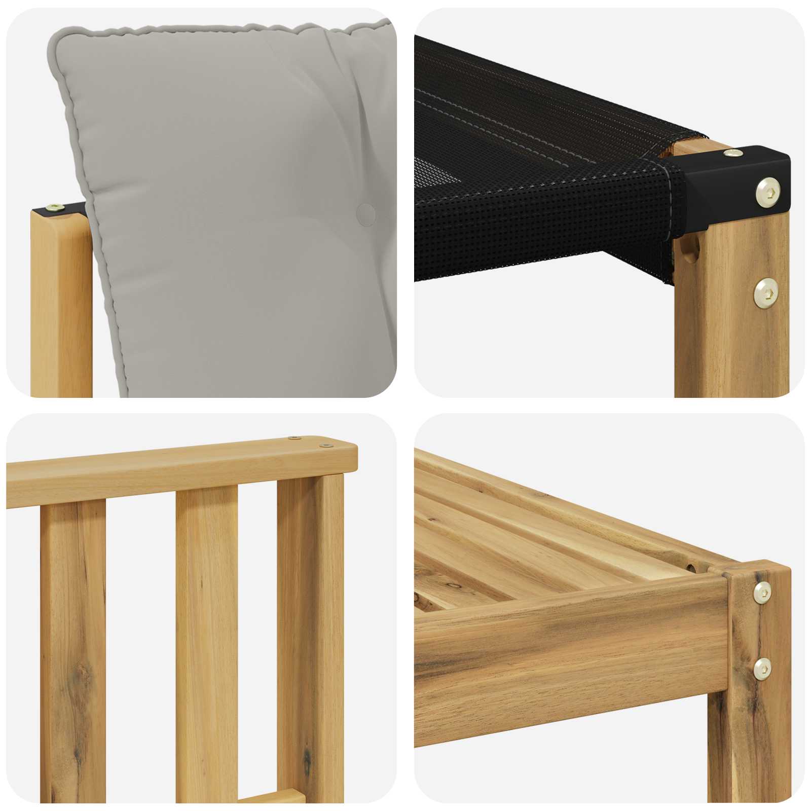Buiten bankenset 7 pcs Wit en Lichtgrijs 79 x 79 x 37 cm – afbeelding 10