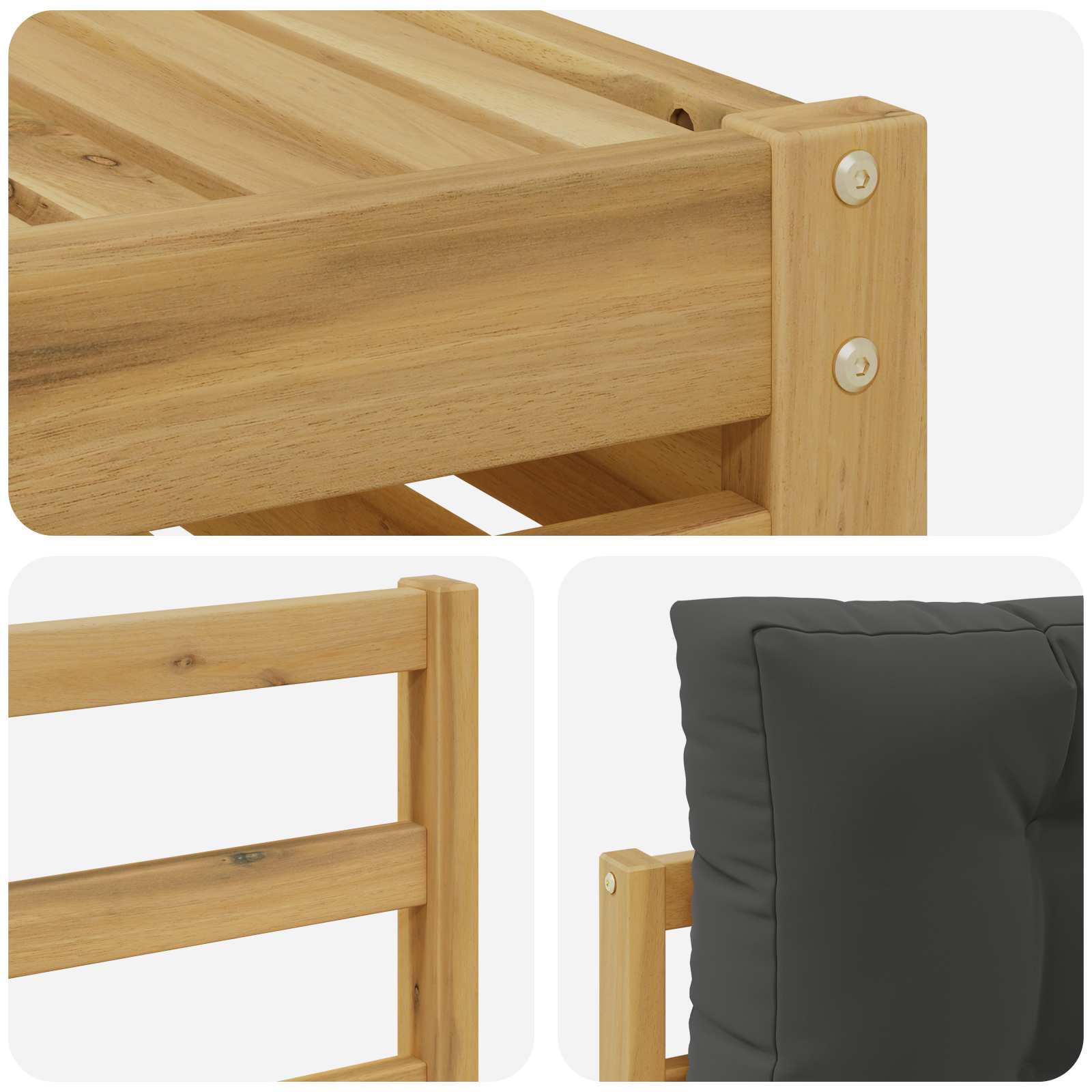 Buiten bankenset 6 pcs Wit en antracietkleurig – afbeelding 5