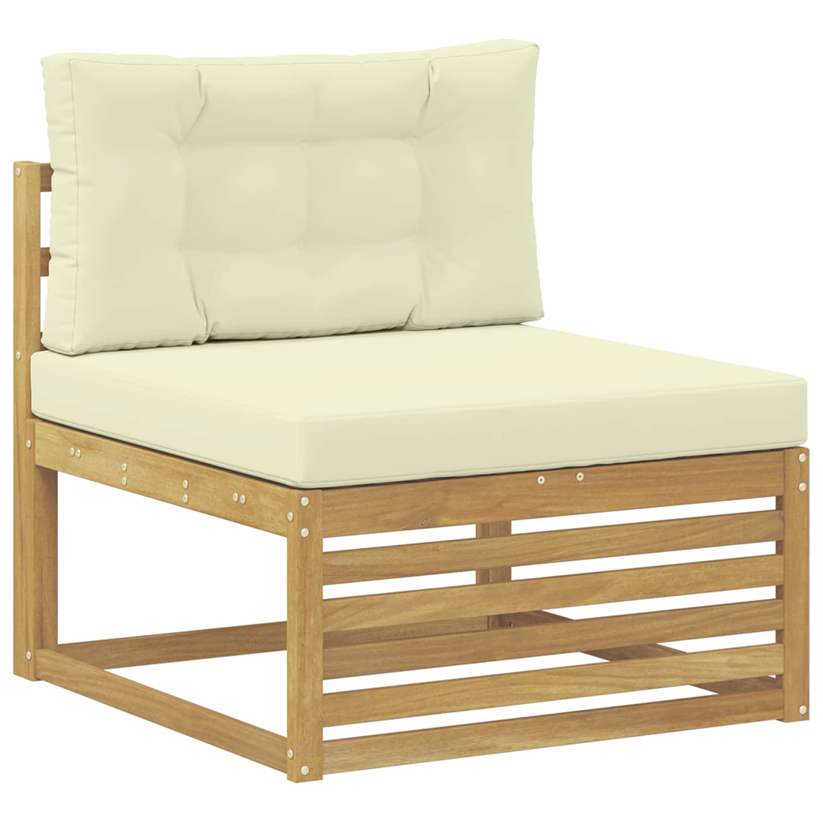 Buiten bankenset 6 pcs Wit en crèmekleurig – afbeelding 3