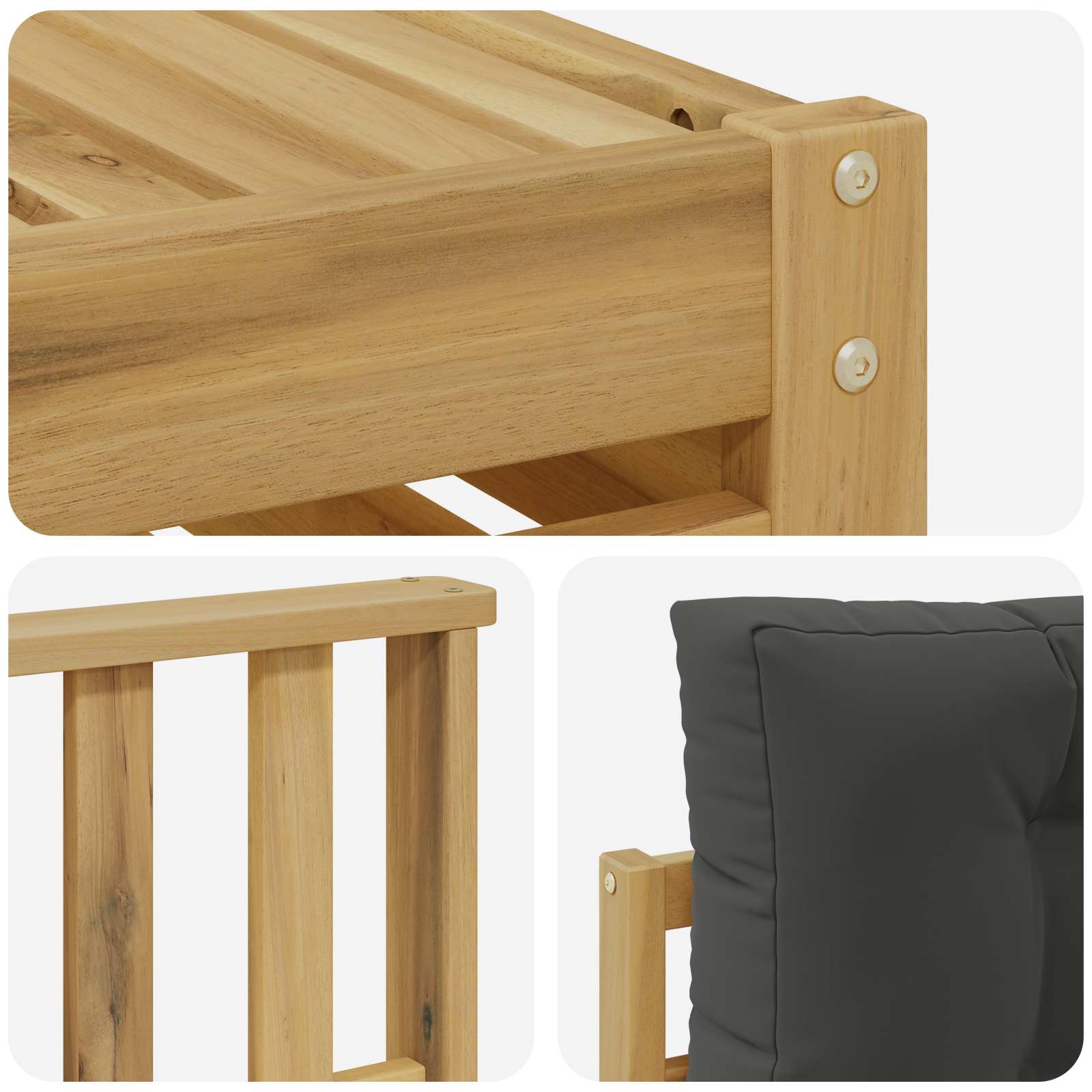 Buiten bankenset 6 pcs Wit en antracietkleurig – afbeelding 5