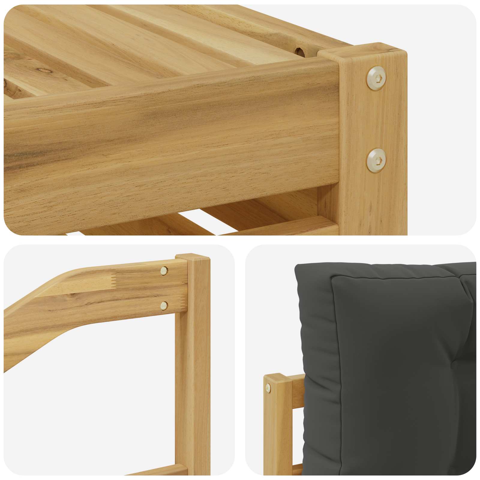 Buiten bankenset 6 pcs Wit en antracietkleurig – afbeelding 5