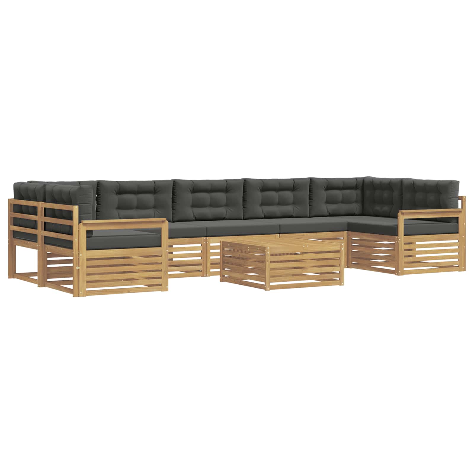 Buiten bankenset 8 pcs Wit en antracietkleurig – afbeelding 2