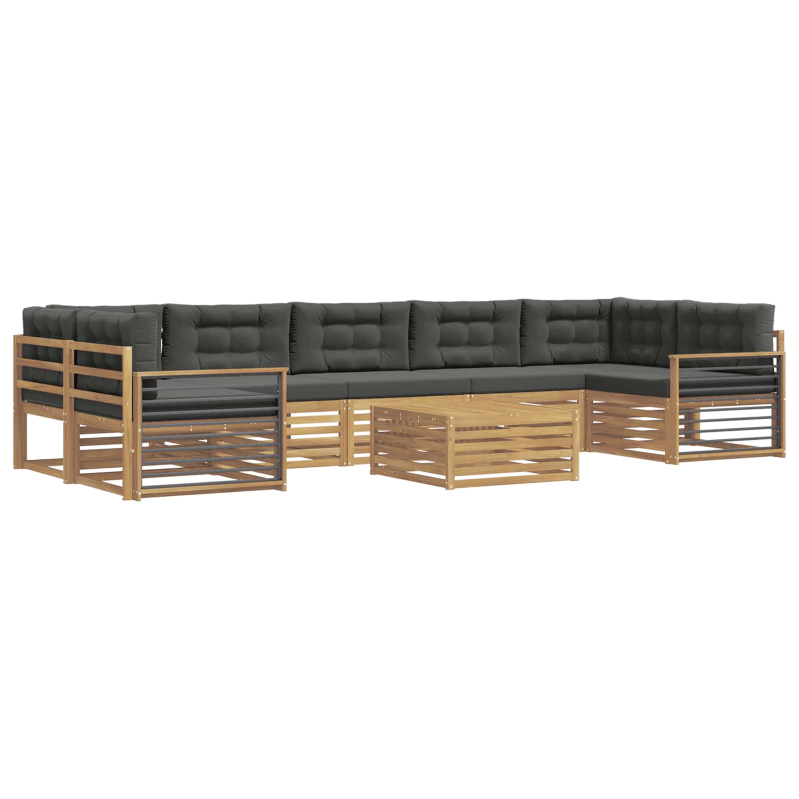 Buiten bankenset 8 pcs Wit en antracietkleurig – afbeelding 2