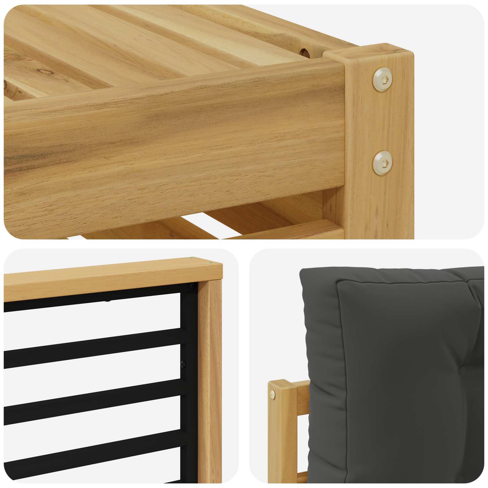 Buiten bankenset 8 pcs Wit en antracietkleurig – afbeelding 6