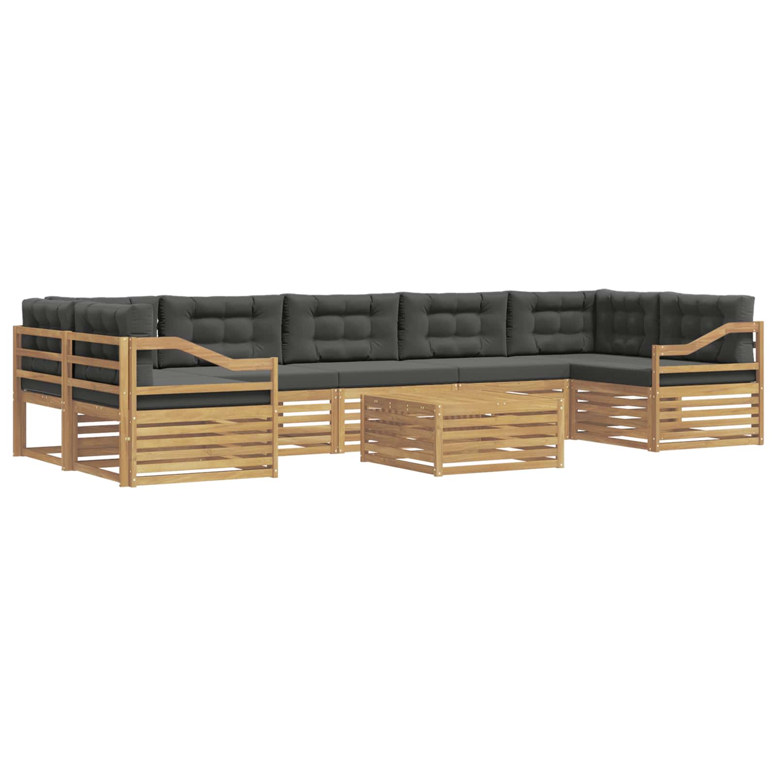 Buiten bankenset 8 pcs Wit en antracietkleurig – afbeelding 2