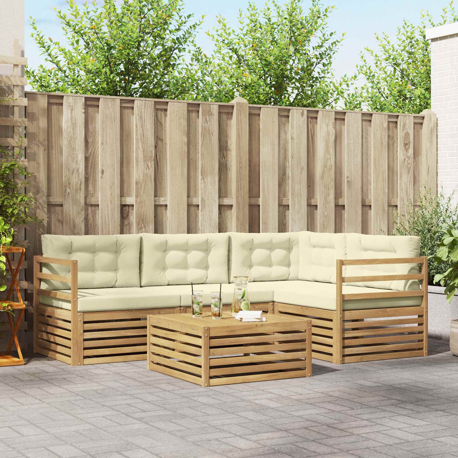 Buiten bankenset 6 pcs