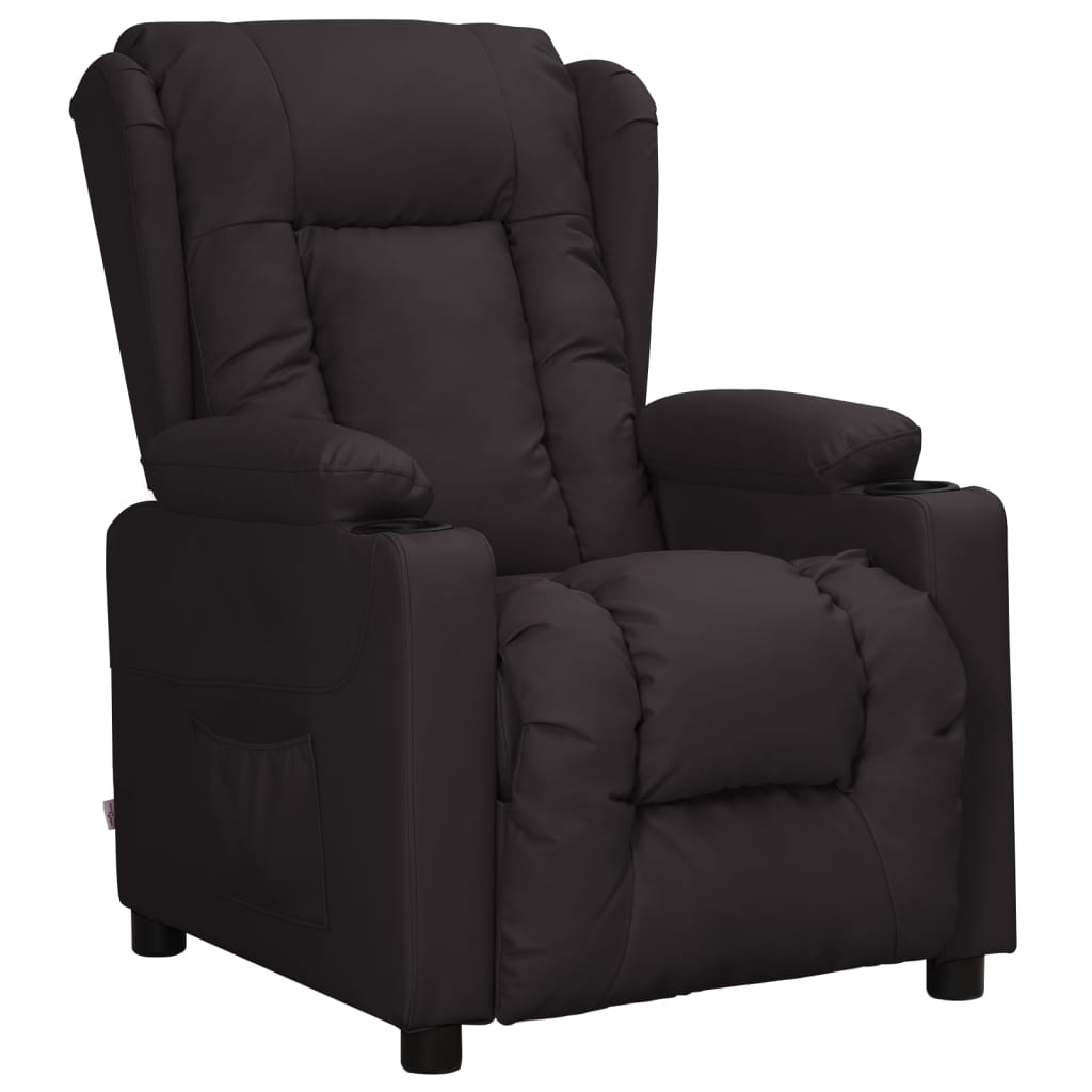 Fauteuil verstelbaar kunstleer zwart