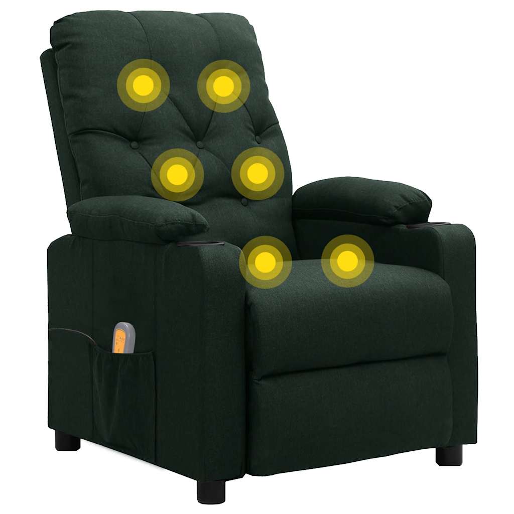 Massagestoel stof donkergroen