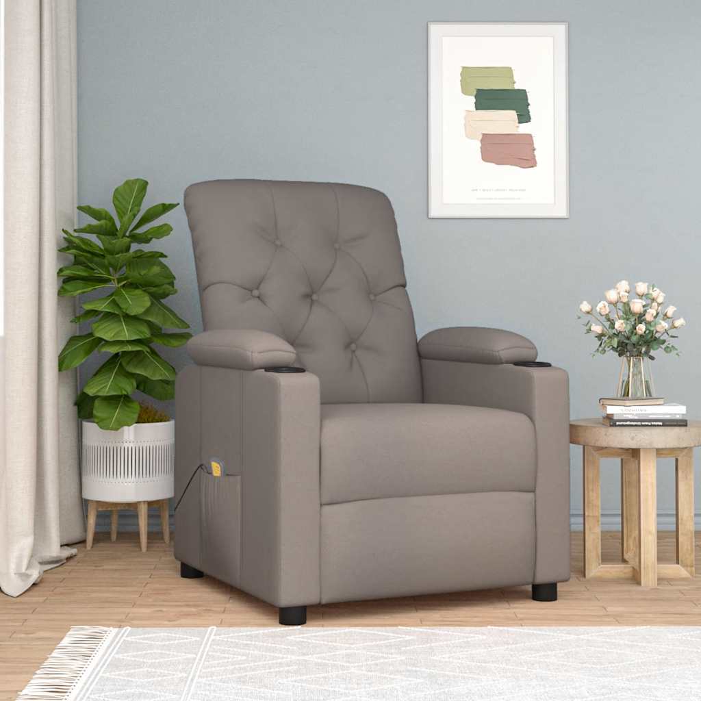 Massagestoel stof taupe