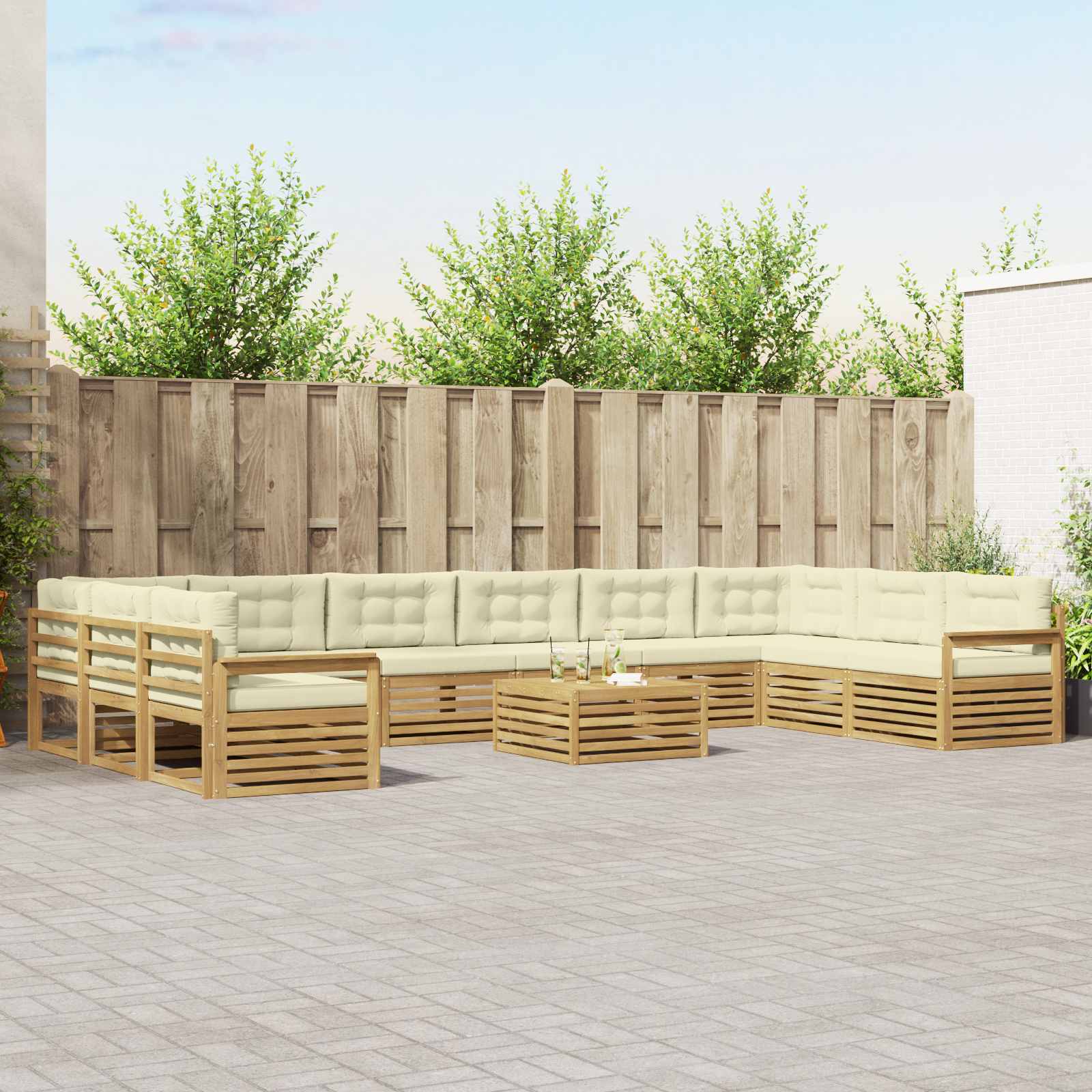 Sofa-Sets Massief Acaciahout – afbeelding 1