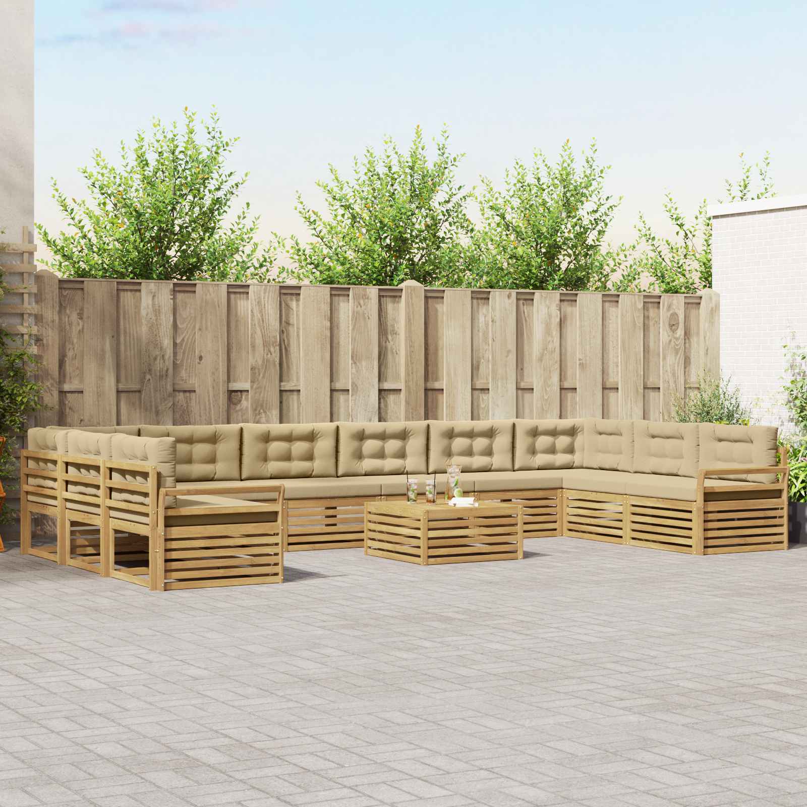 Sofa-Sets Massief Acaciahout – afbeelding 1