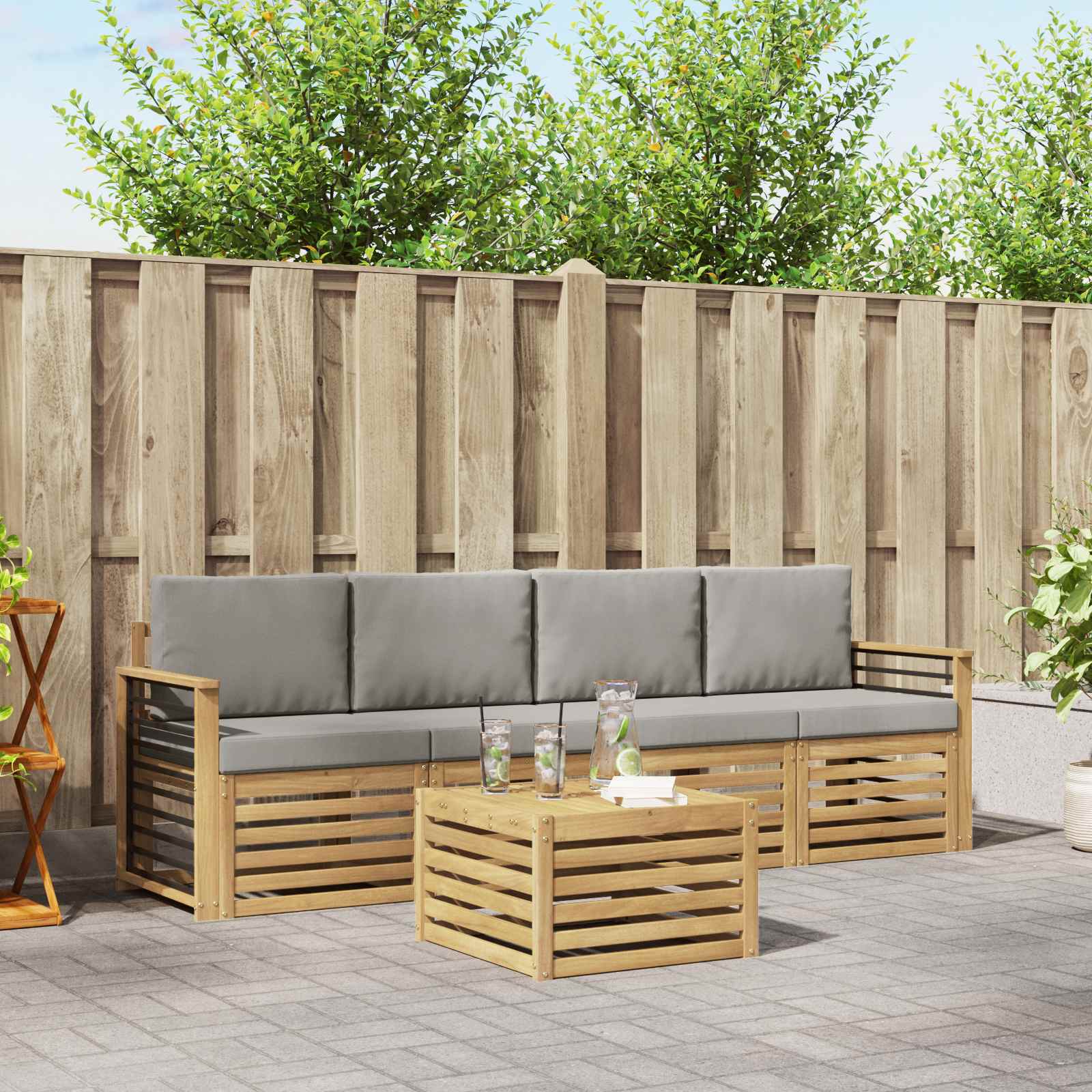 Sofa-Sets Massief Acaciahout – afbeelding 1