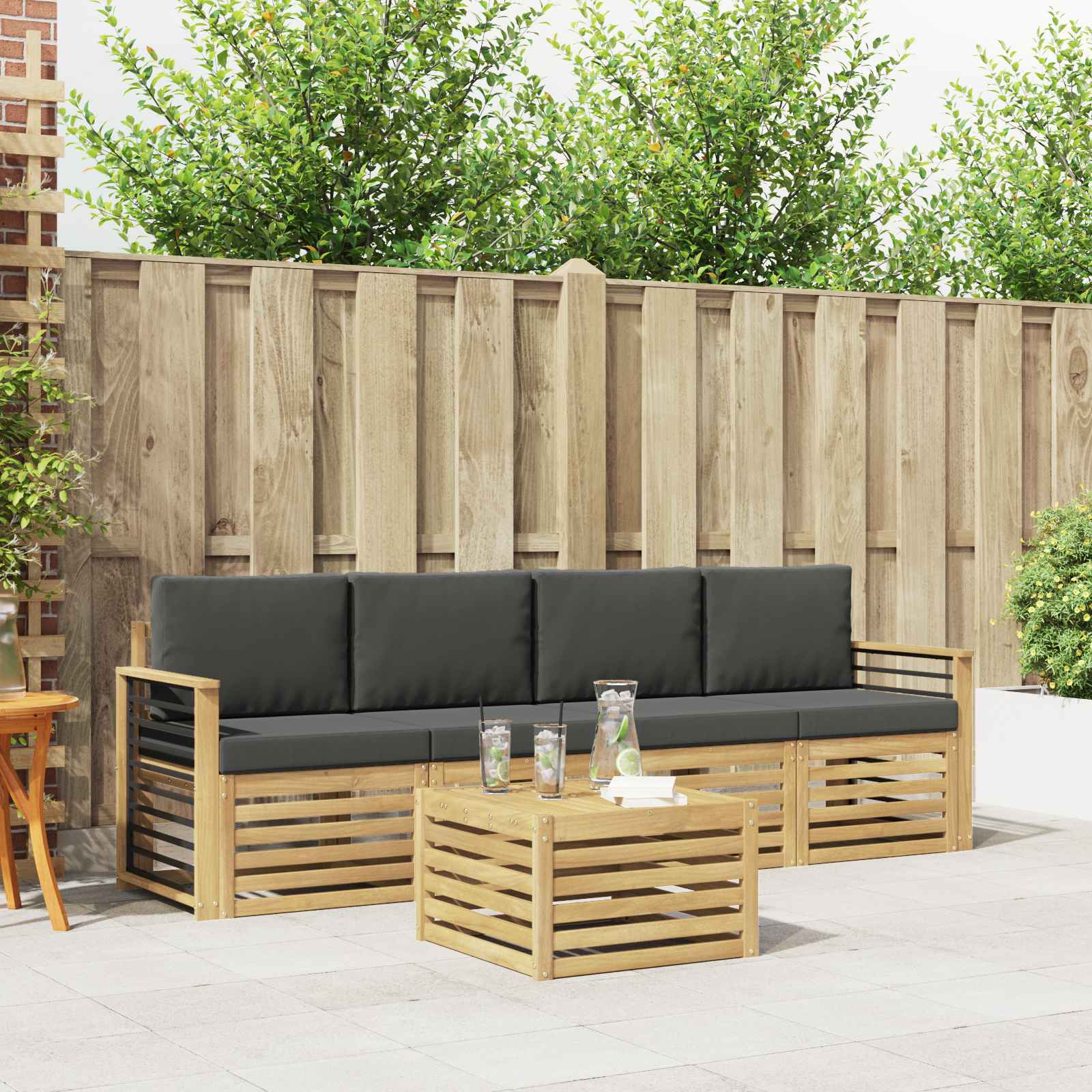 Sofa-Sets Massief Acaciahout – afbeelding 1