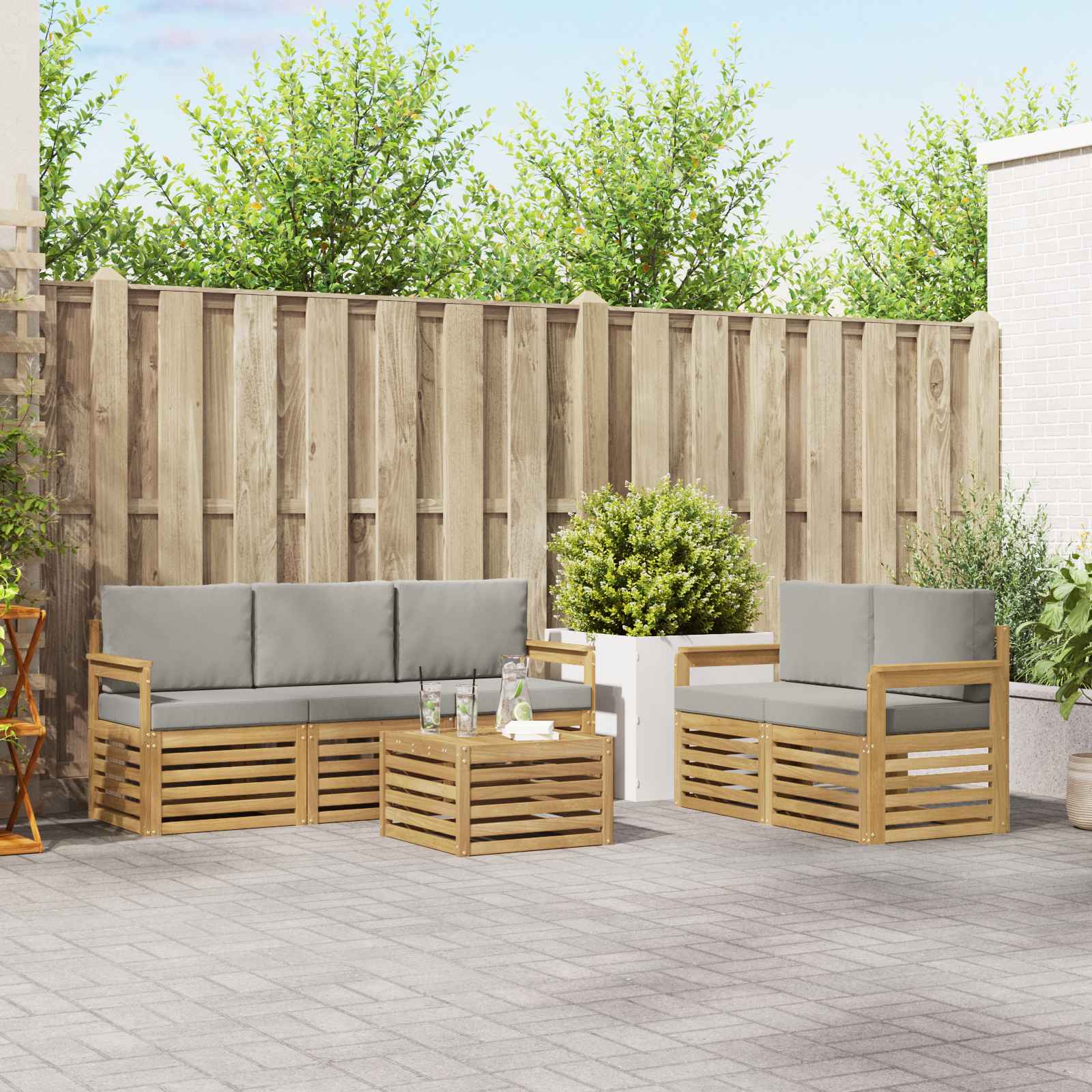 Sofa-Sets Massief Acaciahout – afbeelding 1
