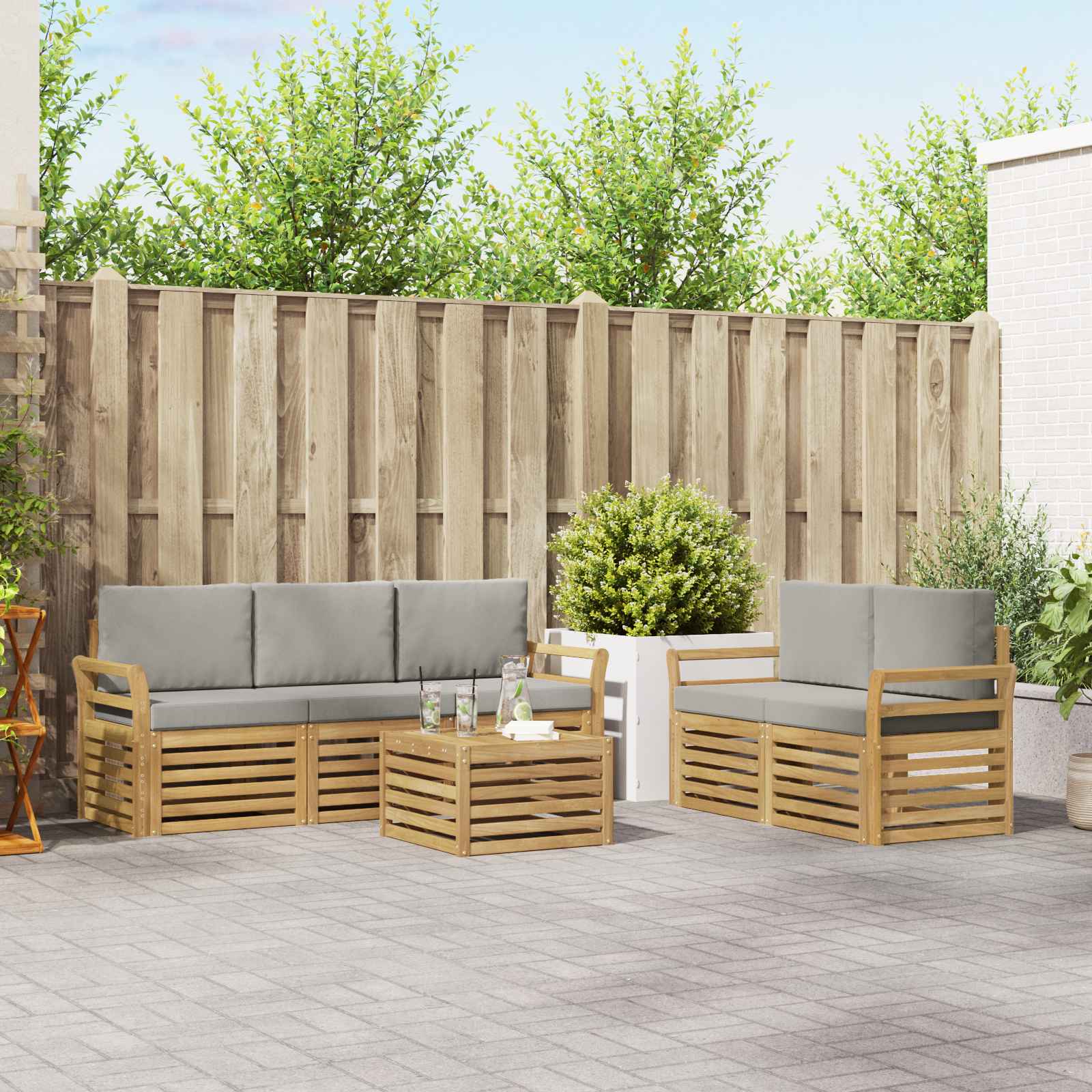 Sofa-Sets Massief Acaciahout – afbeelding 1