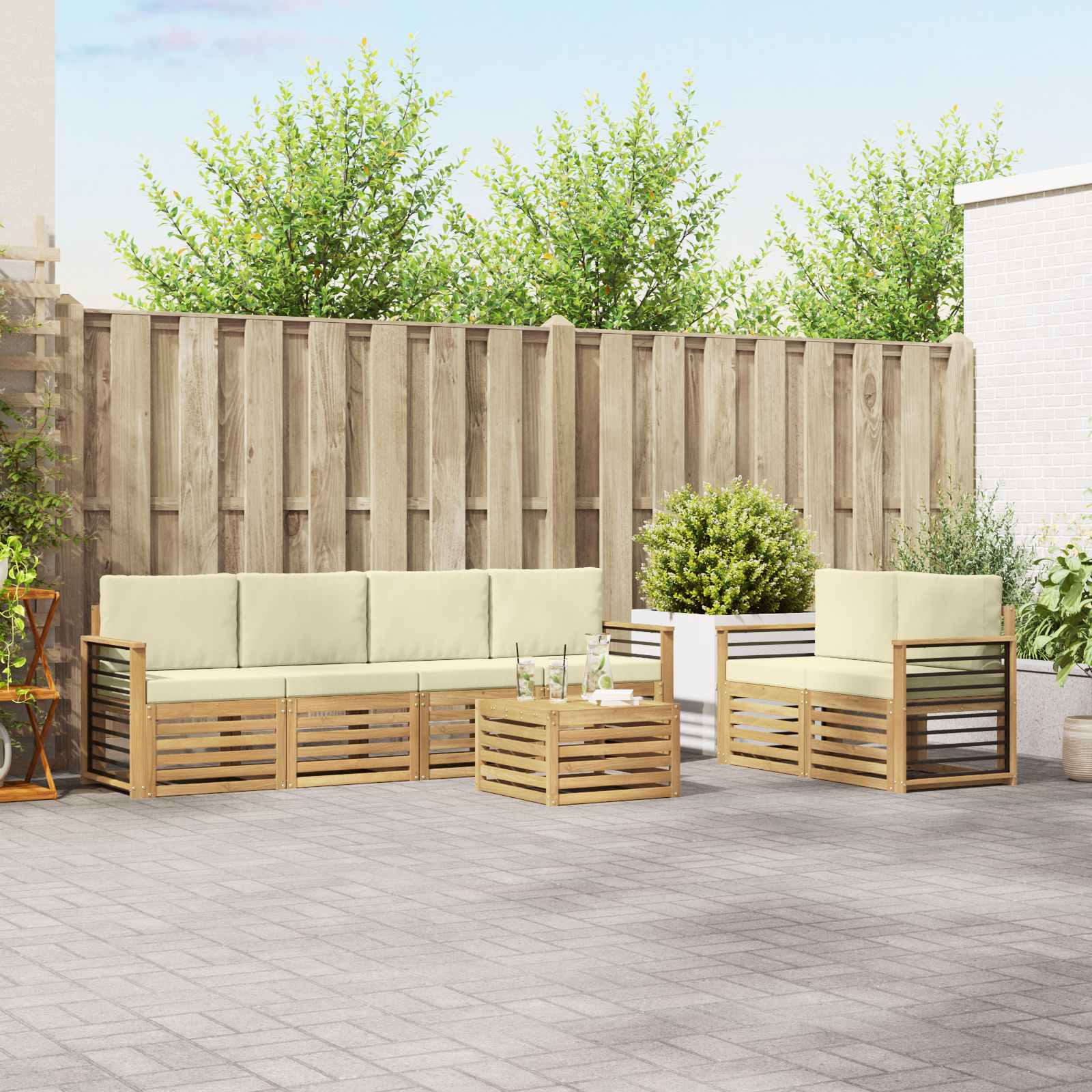 Sofa-Sets Massief Acaciahout – afbeelding 1