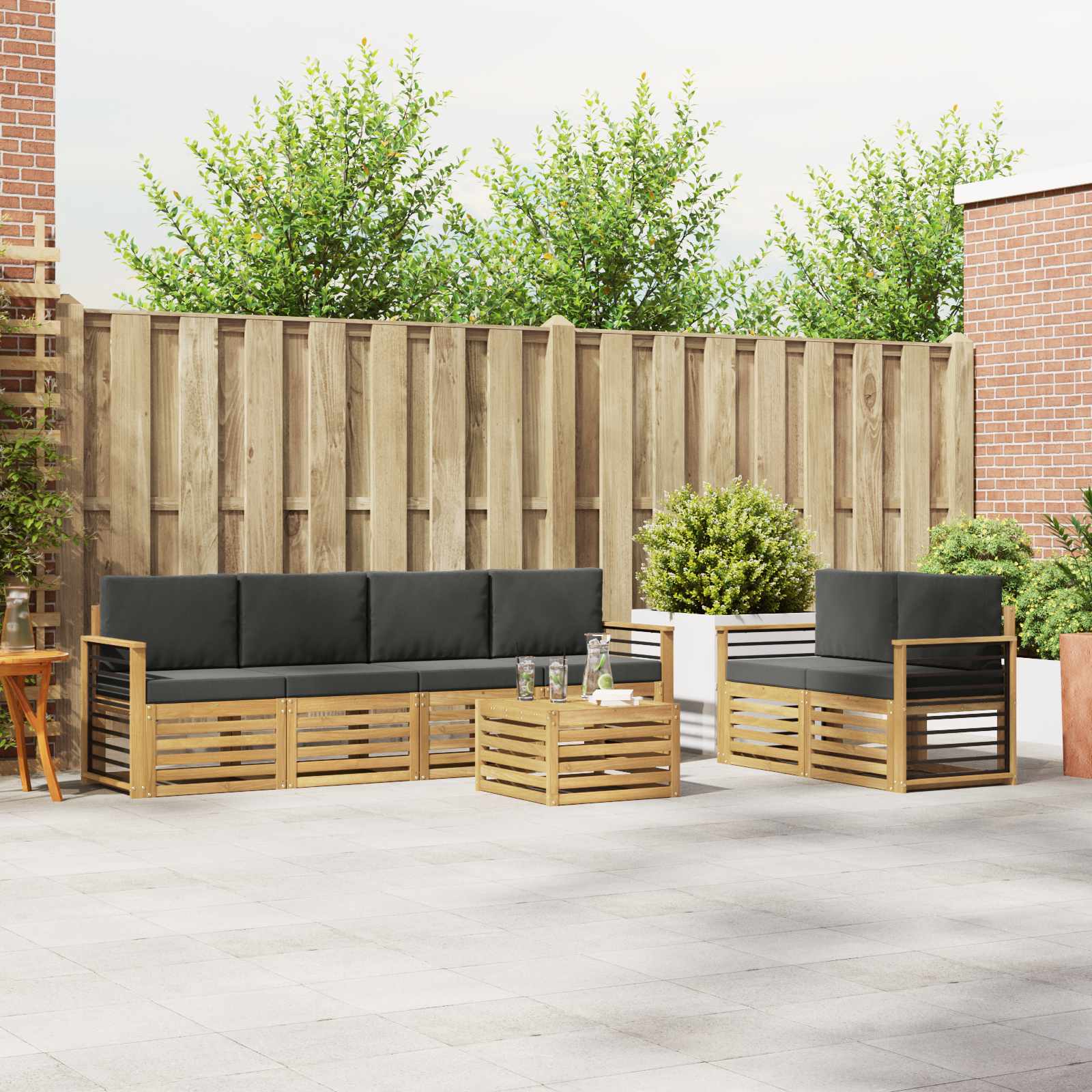 Sofa-Sets Massief Acaciahout – afbeelding 1