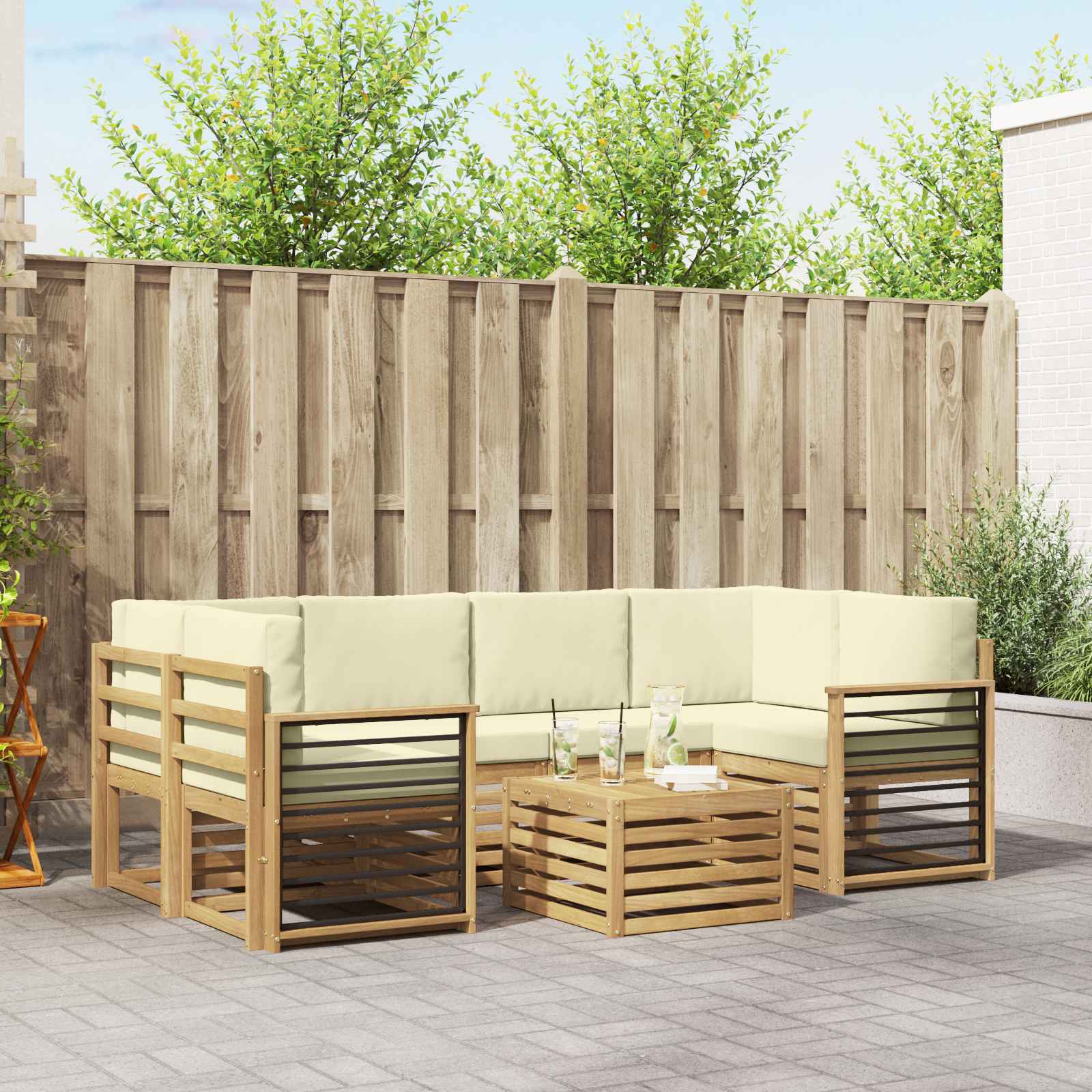 Sofa-Sets Massief Acaciahout – afbeelding 1